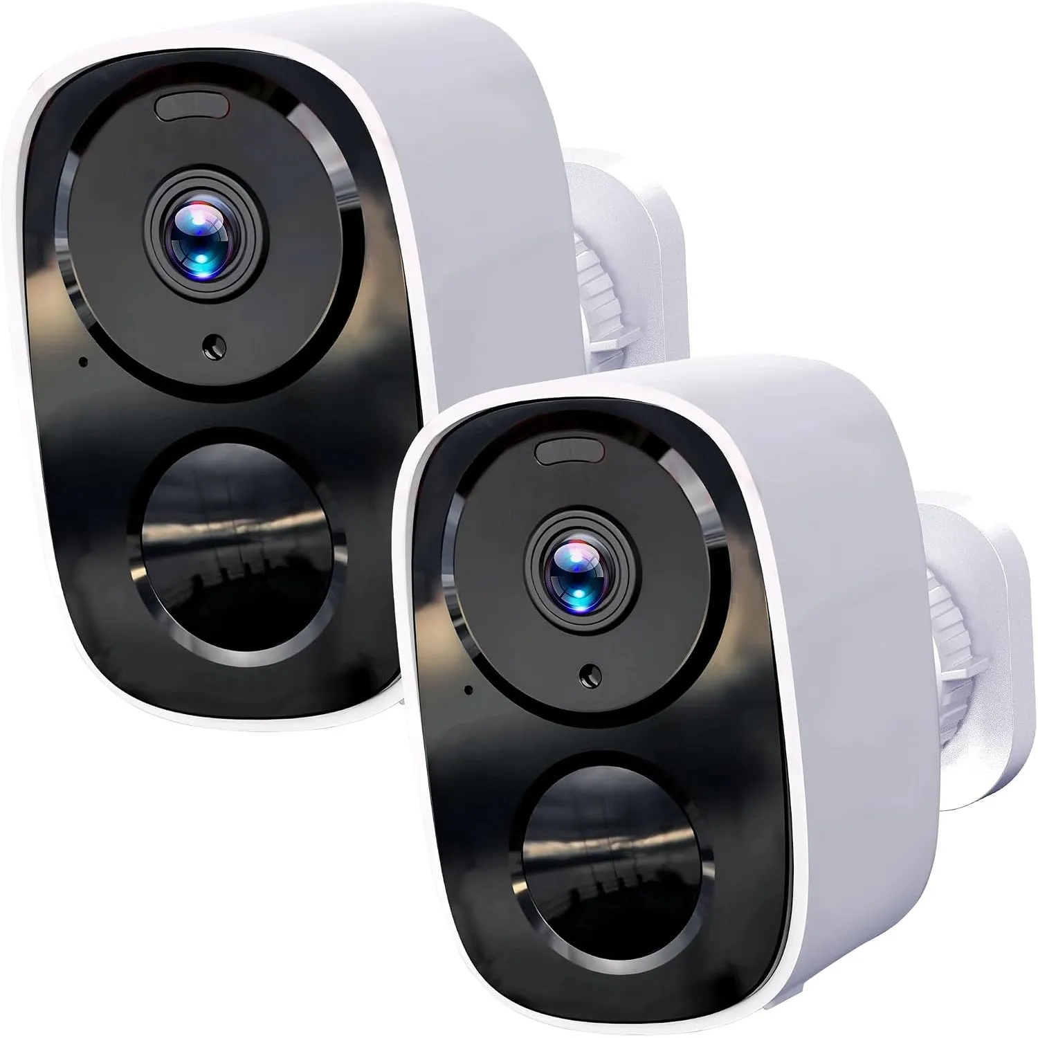 HITELLARCAM 2K Überwachungskamera Außen Akku, 5GHz/2.4G WLAN Kamera, 2 Set