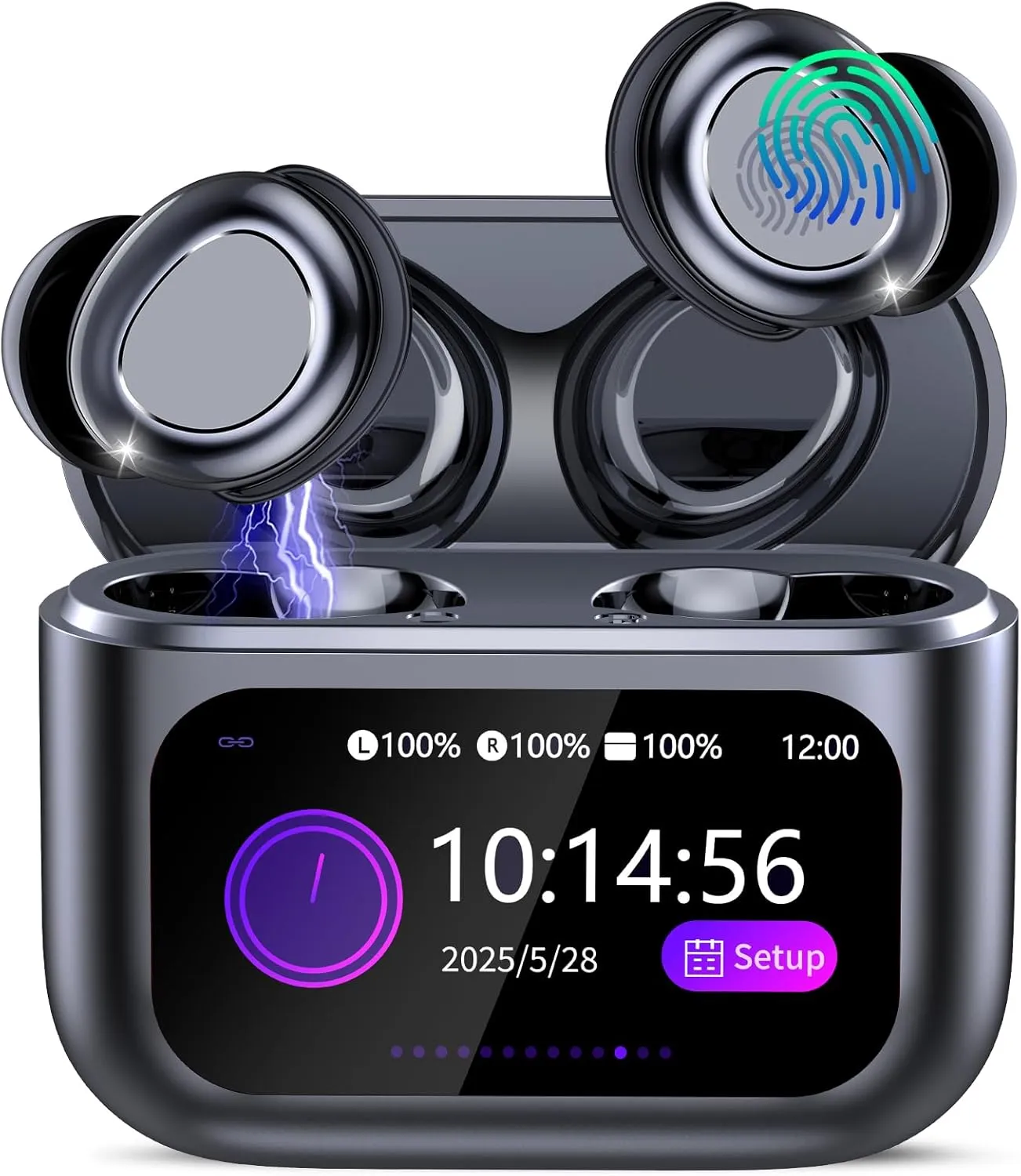 ZYHKON Bluetooth Kopfhörer, Bluetooth 5.4 Schlafkopfhörer In Ear mit Touchscreen, 48H Spielzeit Mini Kopfhörer mit HiFi…