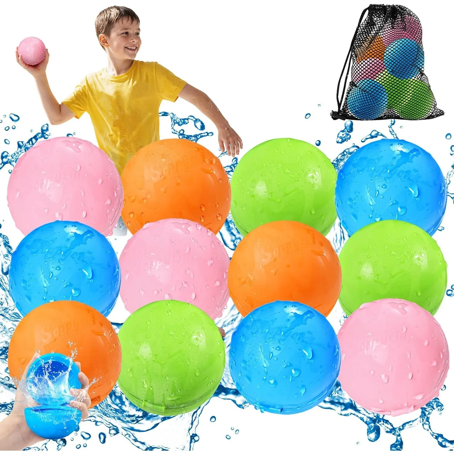 KOKODI Wasserbomben Wiederverwendbar, Silikon Schnellfüllen & Selbstverschließen Wasserbomben für Kinder & Erwachsene, …