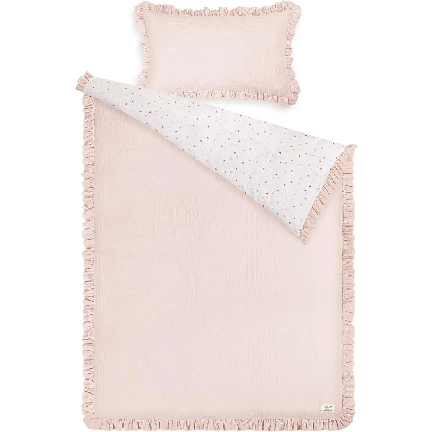 lulumoon Kinderbettwäsche 100x135: Bettbezug 100x135 + Kissenbezug 40x60cm aus Baumwolle Oeko-TEX Standard – Musselin B…