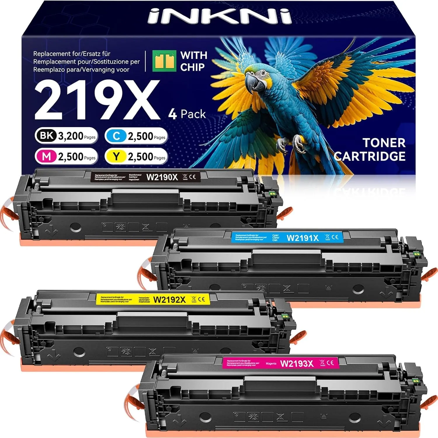 219X Mit Chip Kompatible für HP Color LaserJet Pro MFP 3302FDWG Toner 219X