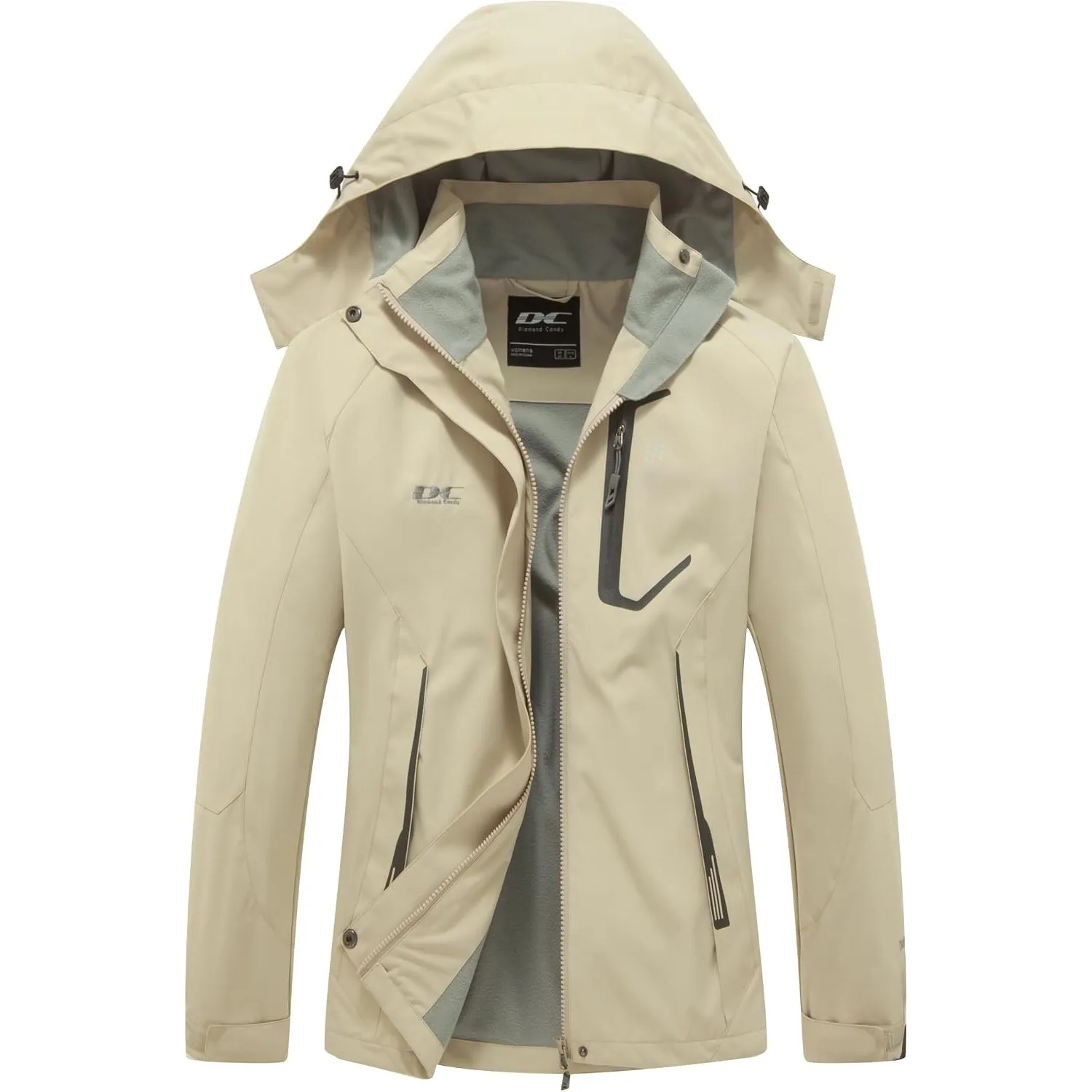 Regenjacke Damen Wasserdicht übergangsjacke damen Outdoor Wanderjacke softshelljacke für damen mit Kapuze
