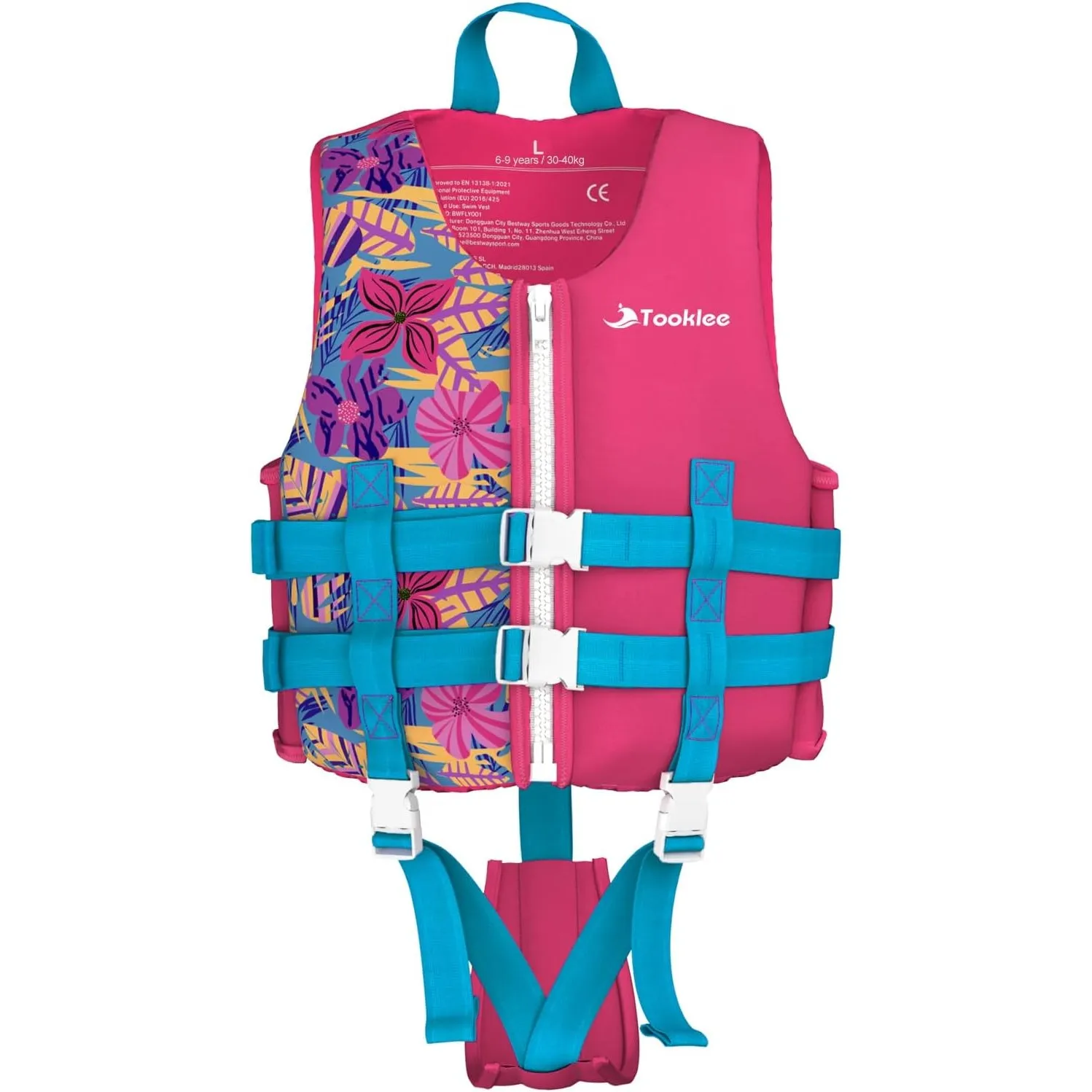 Schwimmweste Kinder TÜV geprüfte, Neopren Schwimmhilfe Kinder mit verstellbare Sicherheitsgurte, Sicher & Komfortabel, …