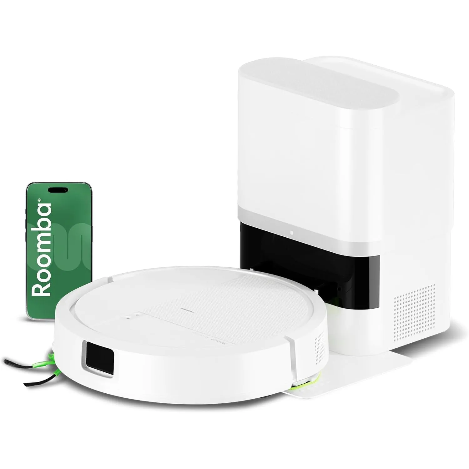 iRobot Roomba® 115 Combo Saug- und Wischroboter + AutoEmpty™ Dock, 15k Pa Saugleistung, Bürsten und Wischpad reichen, N…