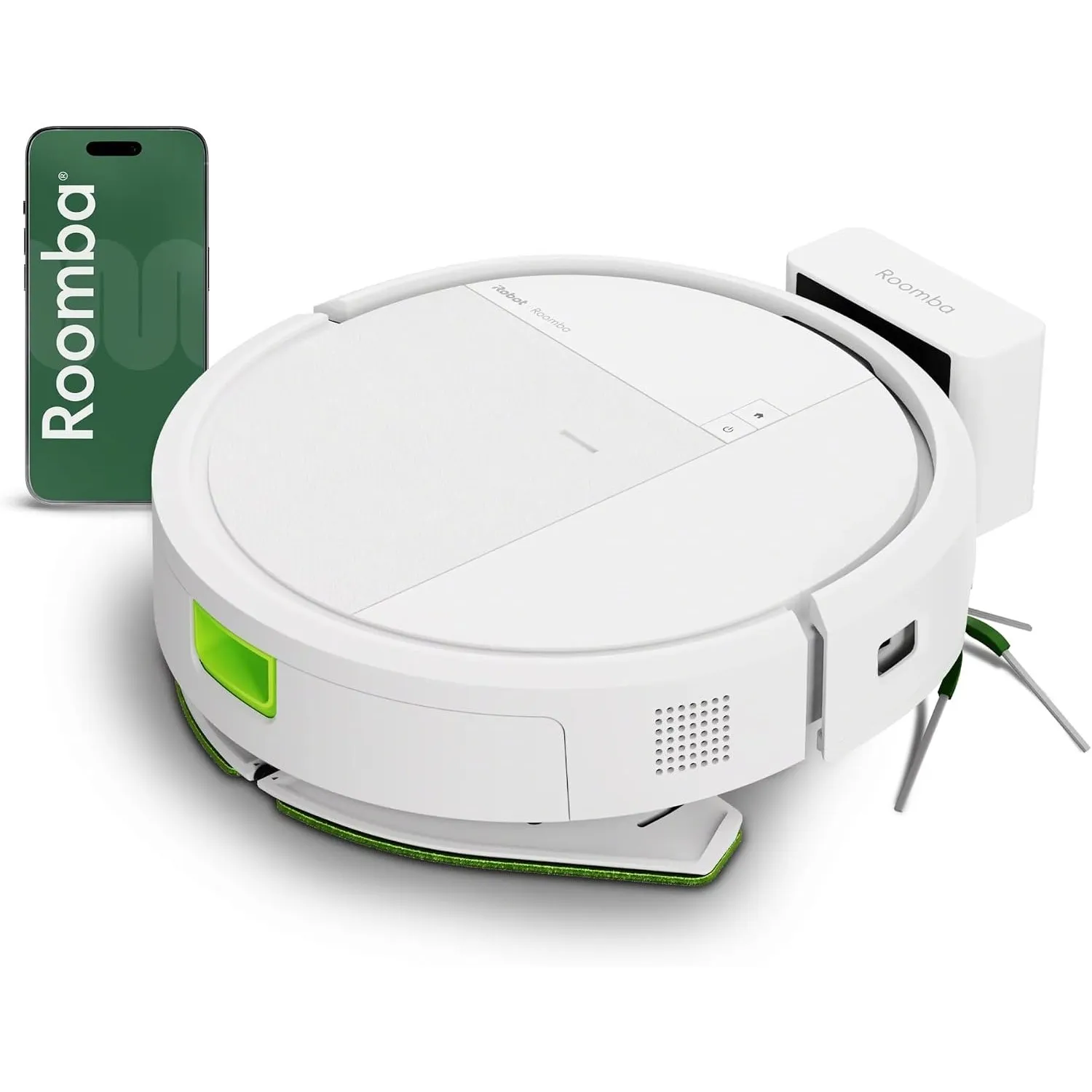 iRobot Roomba® 115 Combo Saug- und Wischroboter, 15k Pa Saugleistung, Bürsten und Wischpad reichen, Navigation mit Clea…