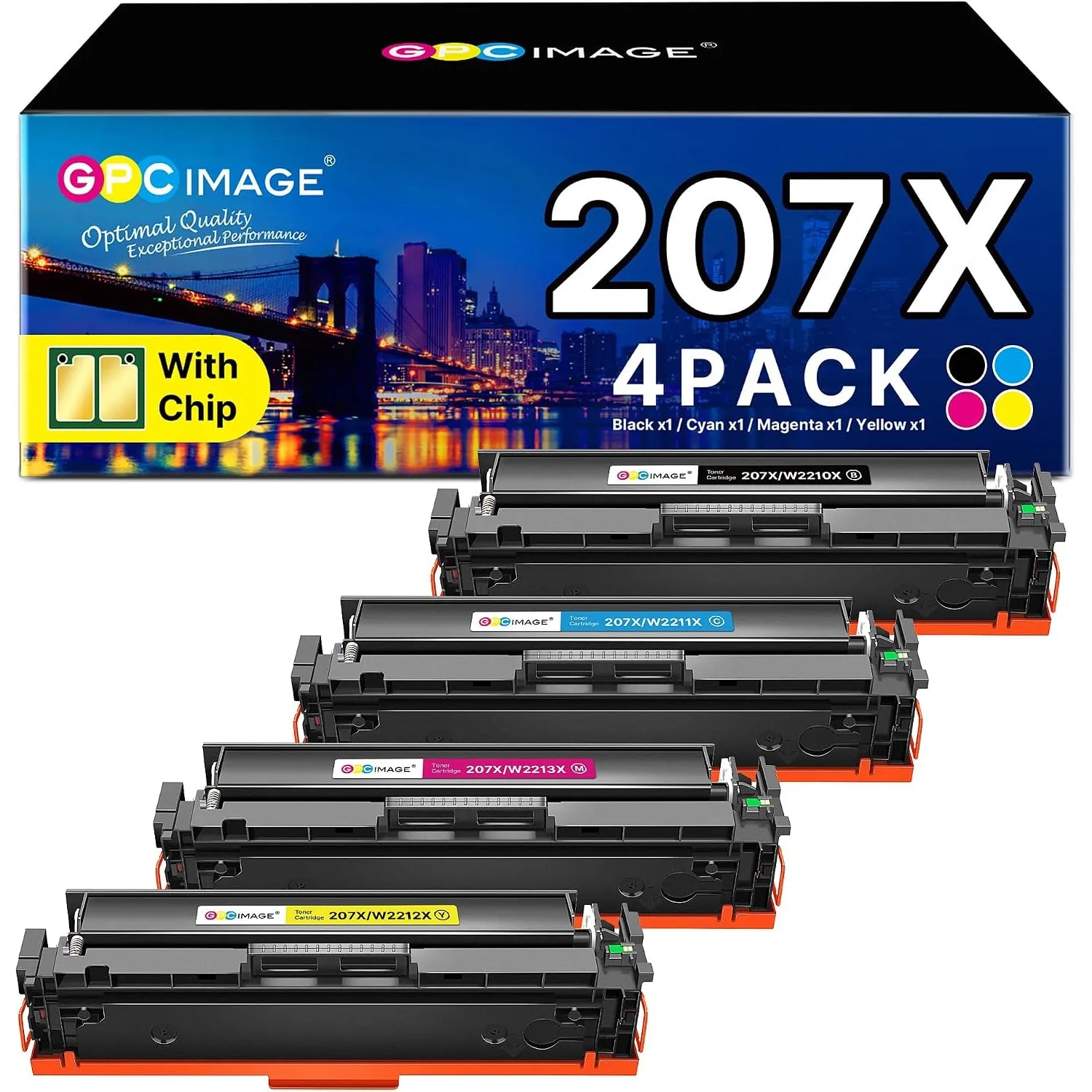 207X 207A Kompatibel für HP Color LaserJet Pro MFP M283FDW Toner 4er-Pack