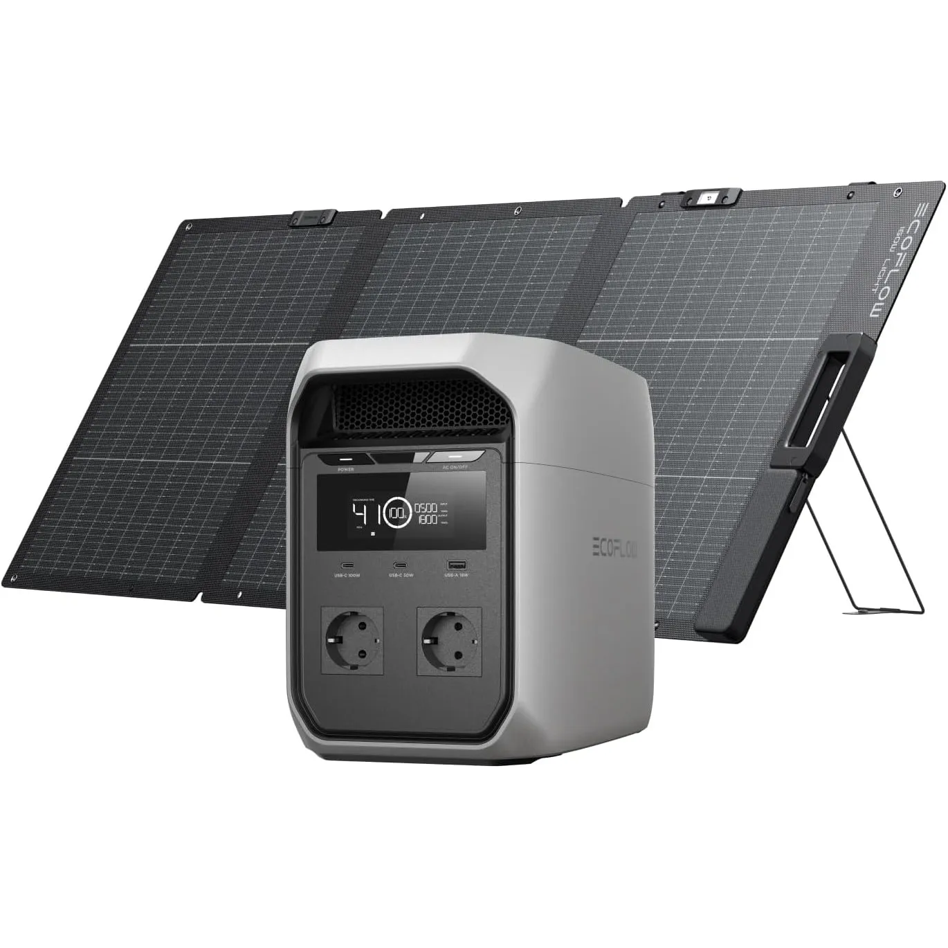 EcoFlow DELTA 3 Classic Tragbare Powerstation mit 160W Solarpanel