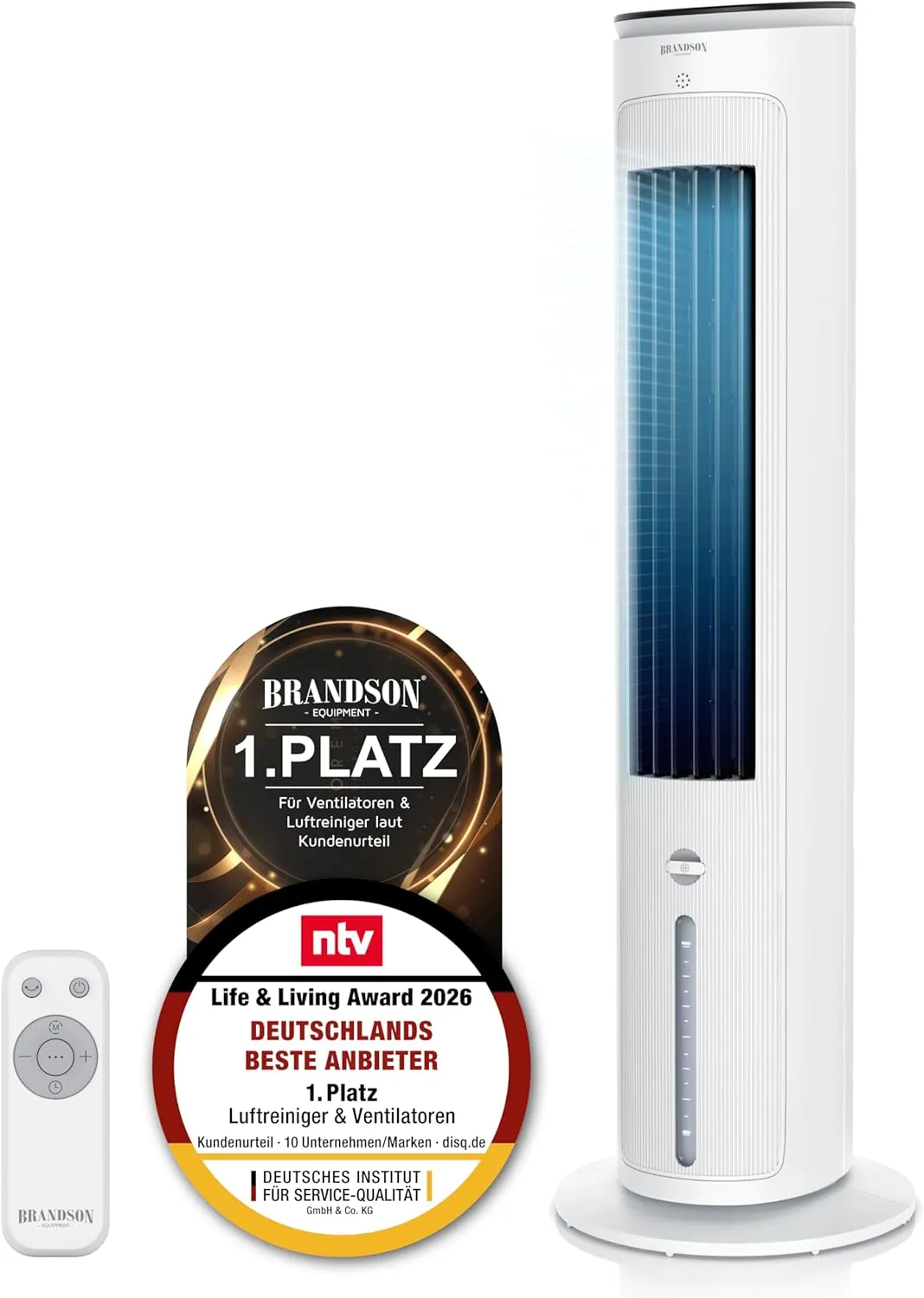 Brandson - Tower Fan with Water Cooling - Award Winner 2026 - Evaporative Cooler - Air Cooler - Fan - Mobile Air Condit…