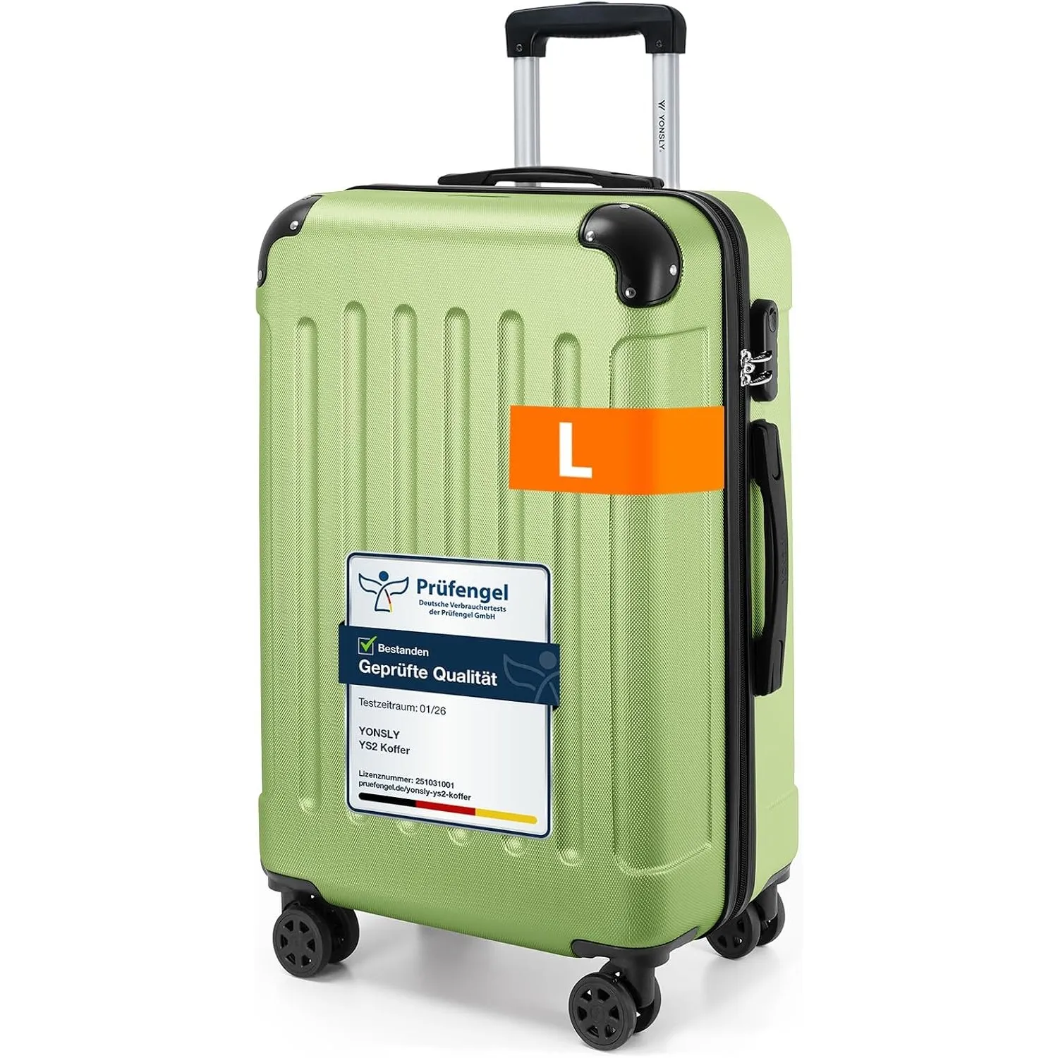Gepäck Suitcase Reisekoffer, Trolley Rollkoffer Handgepäck, Hartschalenreisekoffer mit 360° Lenkrollen, Zahlenschloss, …