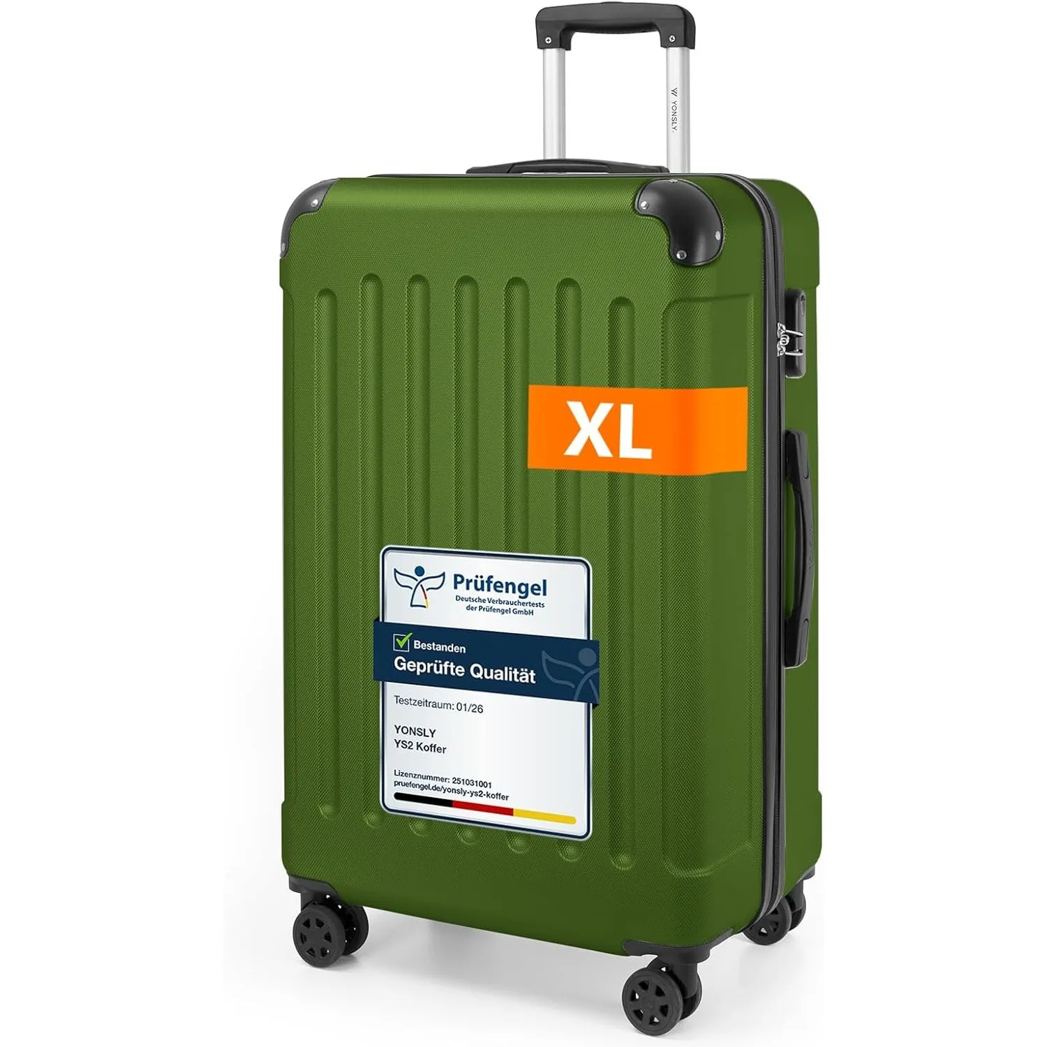 Gepäck Suitcase Reisekoffer, Trolley Rollkoffer Handgepäck, Hartschalenreisekoffer mit 360° Lenkrollen, Zahlenschloss, …