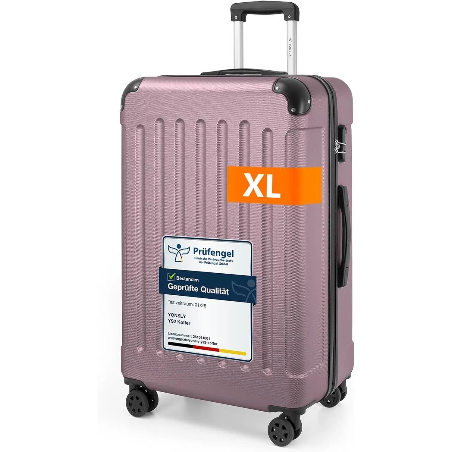 Gepäck Suitcase Reisekoffer, Trolley Rollkoffer Handgepäck, Hartschalenreisekoffer mit 360° Lenkrollen, Zahlenschloss, …
