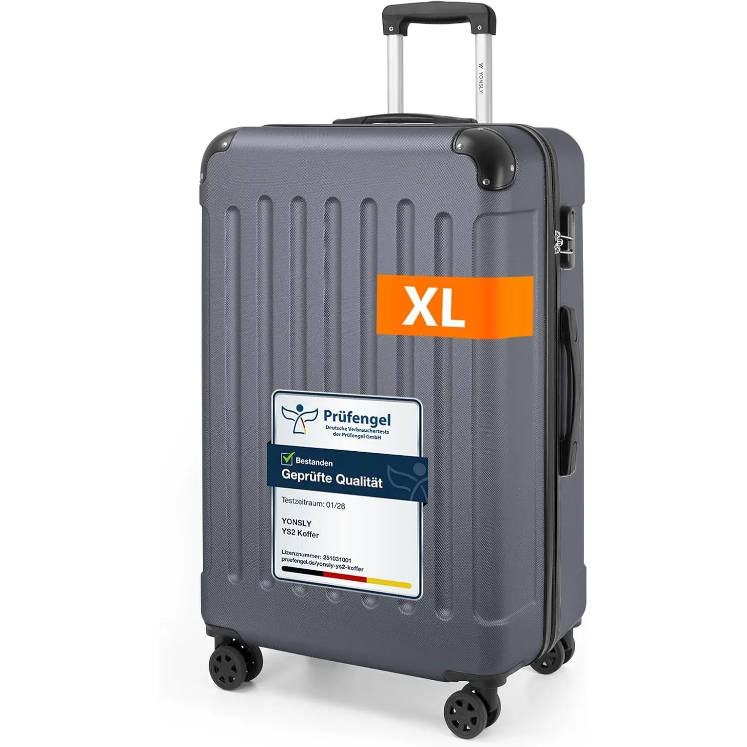 Gepäck Suitcase Reisekoffer, Trolley Rollkoffer Handgepäck, Hartschalenreisekoffer mit 360° Lenkrollen, Zahlenschloss, …