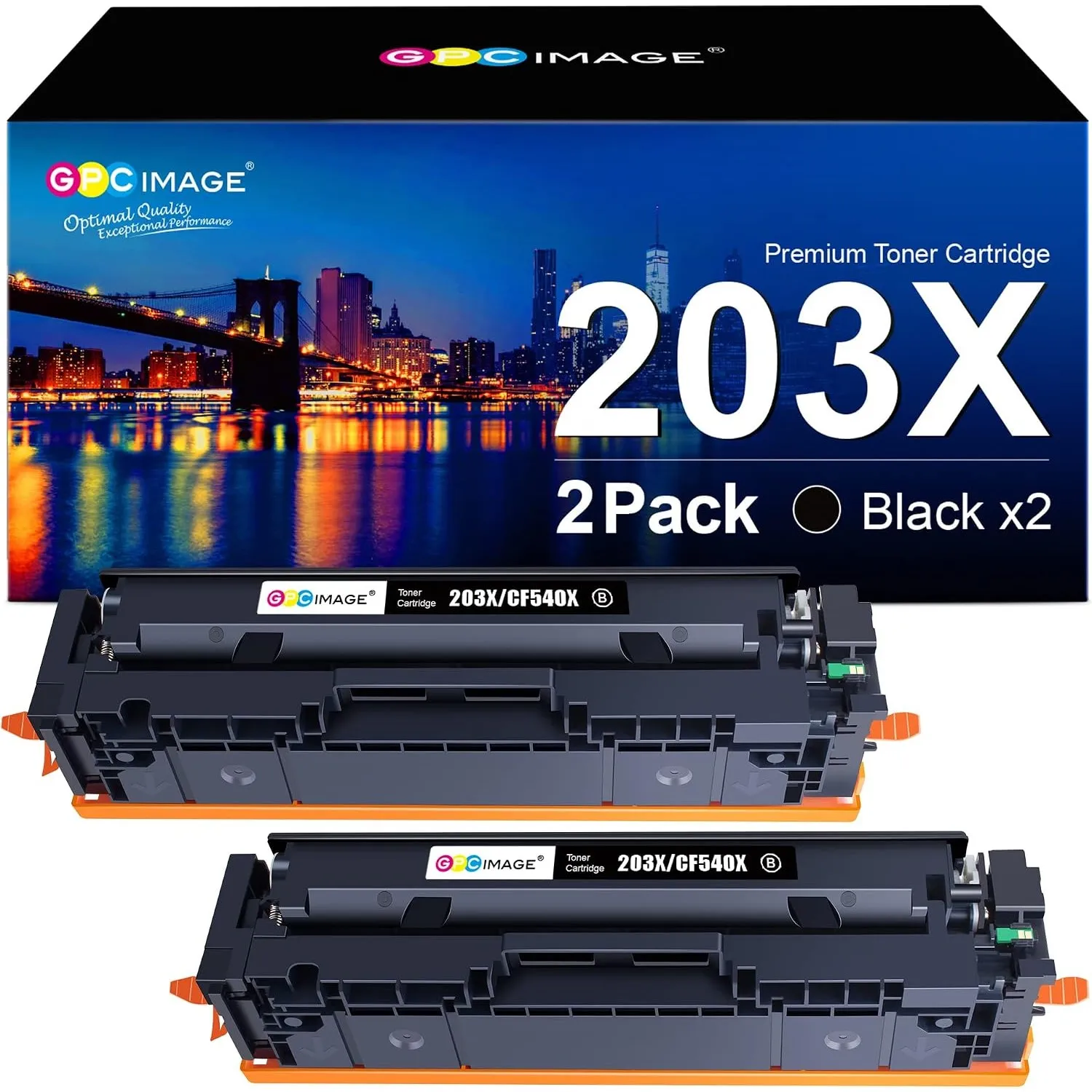 203X Schwarz Kompatible für HP 203X 203A CF540X Toner M281fdw 2er-Pack