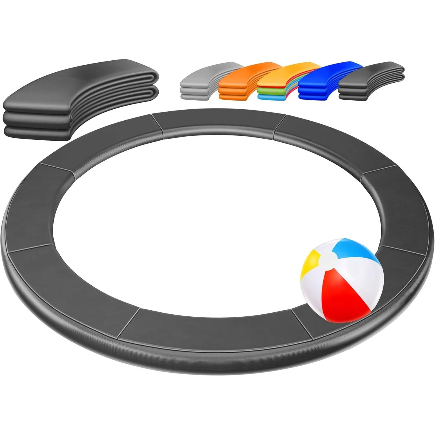KESSER® - Trampolin Randabdeckung Ø 244, 305, 366, 426 cm, 30cm breit 100% UV-beständig reißfest Federabdeckung inkl. B…