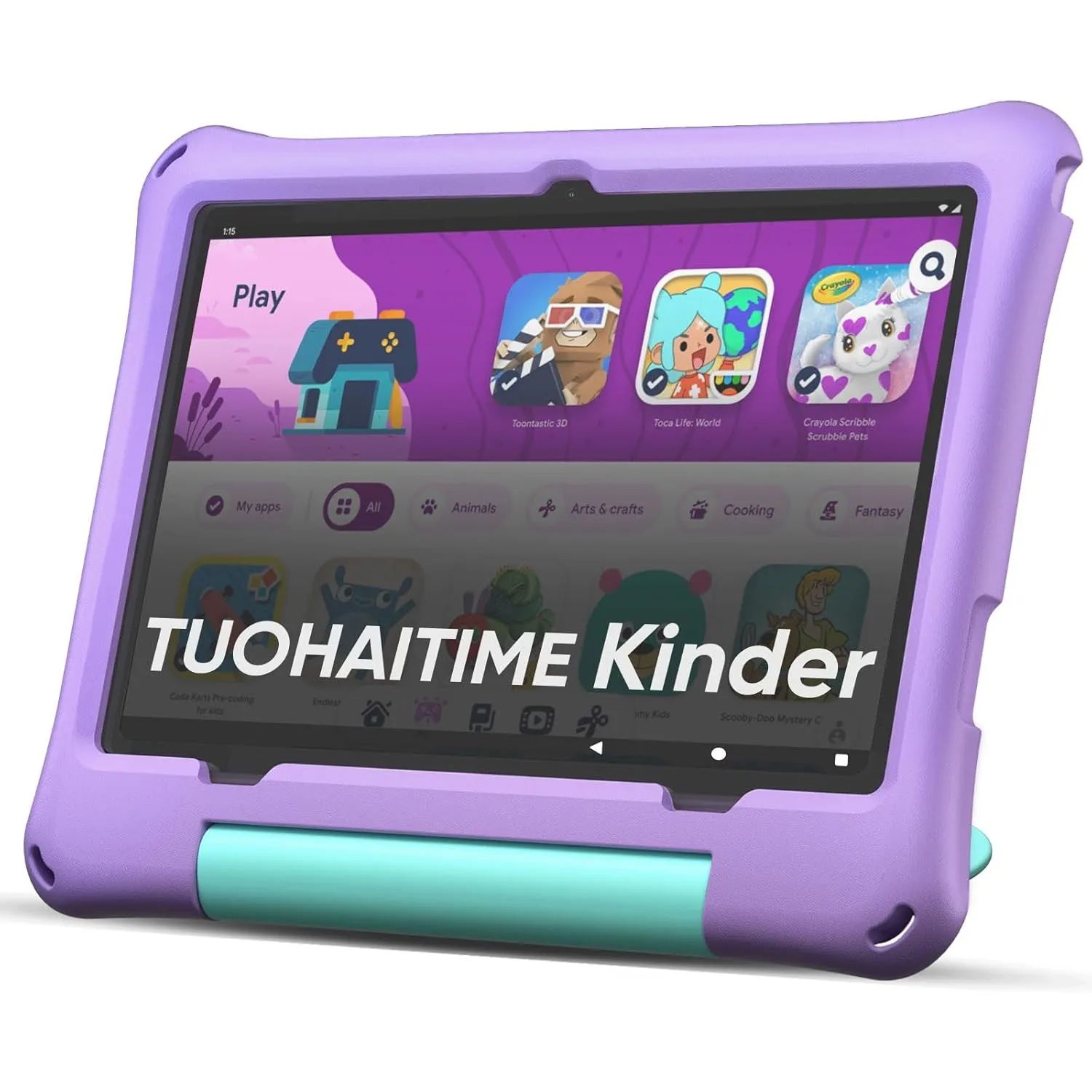 Kinder Tablet 10.1 Zoll Android 16 mit 30GB RAM+64GB ROM 2TB erweiterbar Tablet, Kindersicherung/Elternkontrolle,GPS, F…
