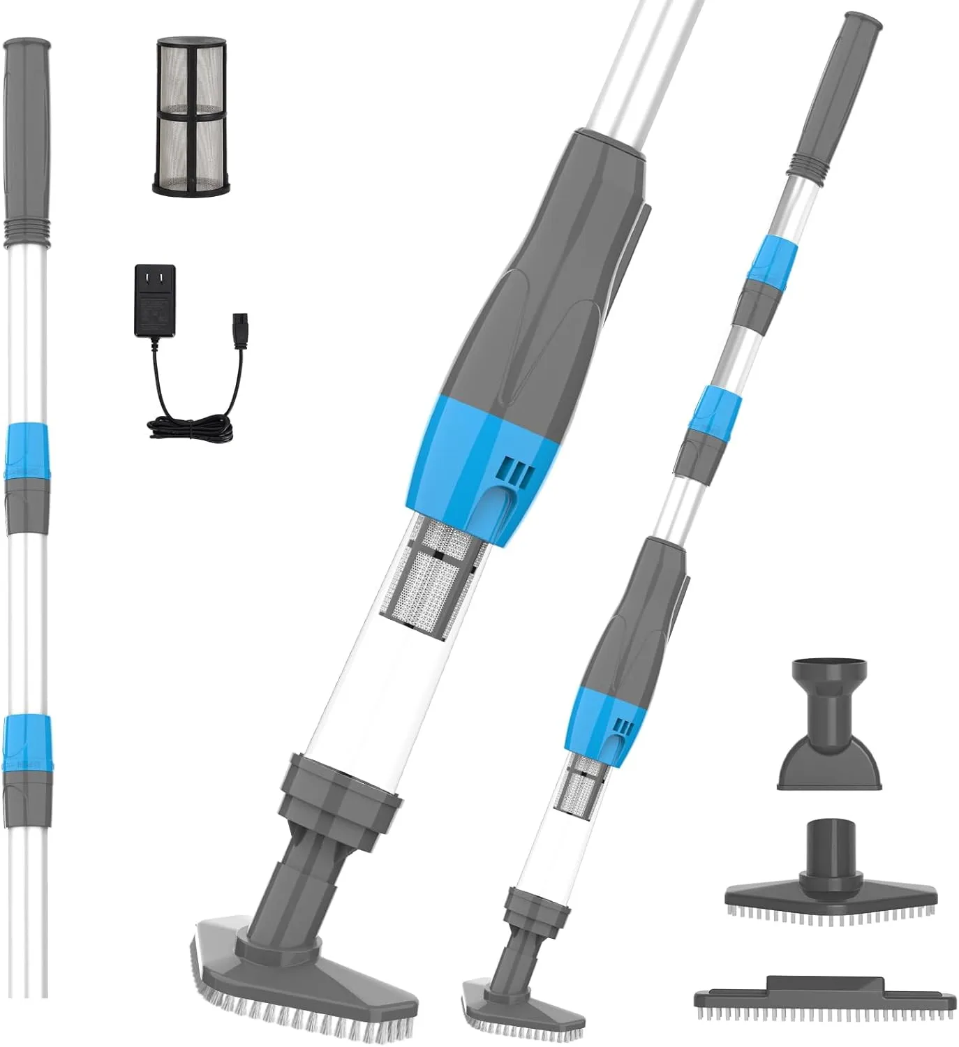 3-in-1 Pool Vacuum Cleaner Wireless with Battery, Pool Cleaner with Telescopic Rod, Pool Handheld Vacuum Cleaner Floor …