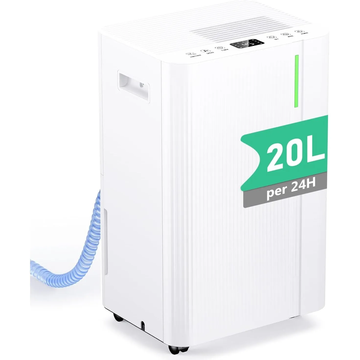 Luftentfeuchter 20L/24h, Elektrischer Entfeuchter mit Kompressor, 3 Modi, Leise und Energiesparend, Kontinuierliche Ent…