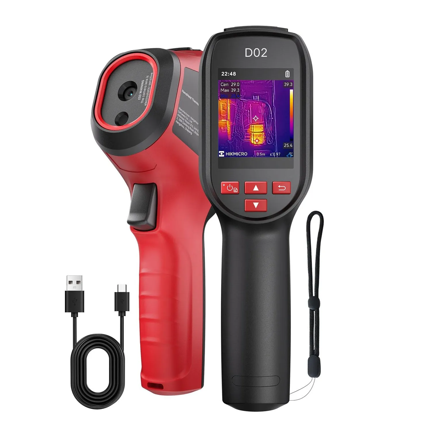 HIKMICRO D02 Wärmebildkamera mit visueller Kamera, 240 × 240 SuperIR