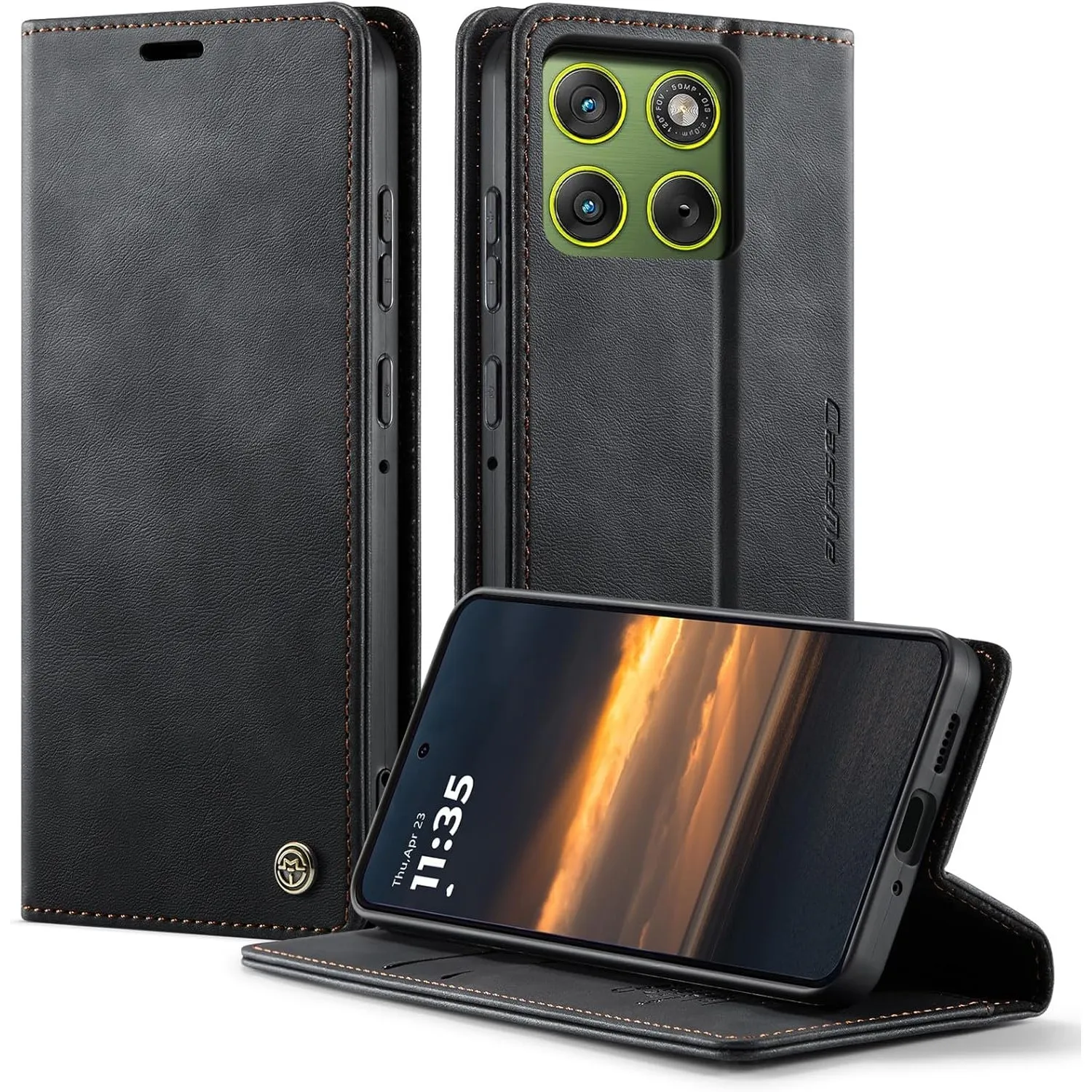 Handyhülle Motorola Edge 70 hülle klapphülle Premium PU Lederhülle RFID Faltbare Handytasche Schutzhülle Kartenfach Sta…