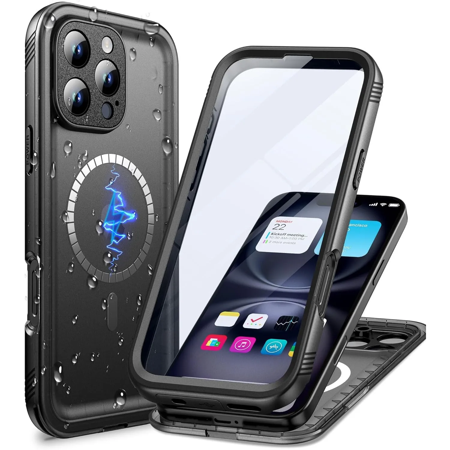 Cozycase TOP Militärschutz Magnetische Hülle für iPhone 16 Pro für MagSafe wasserdichte 360 Grad Panzerhülle Outdoor Ma…