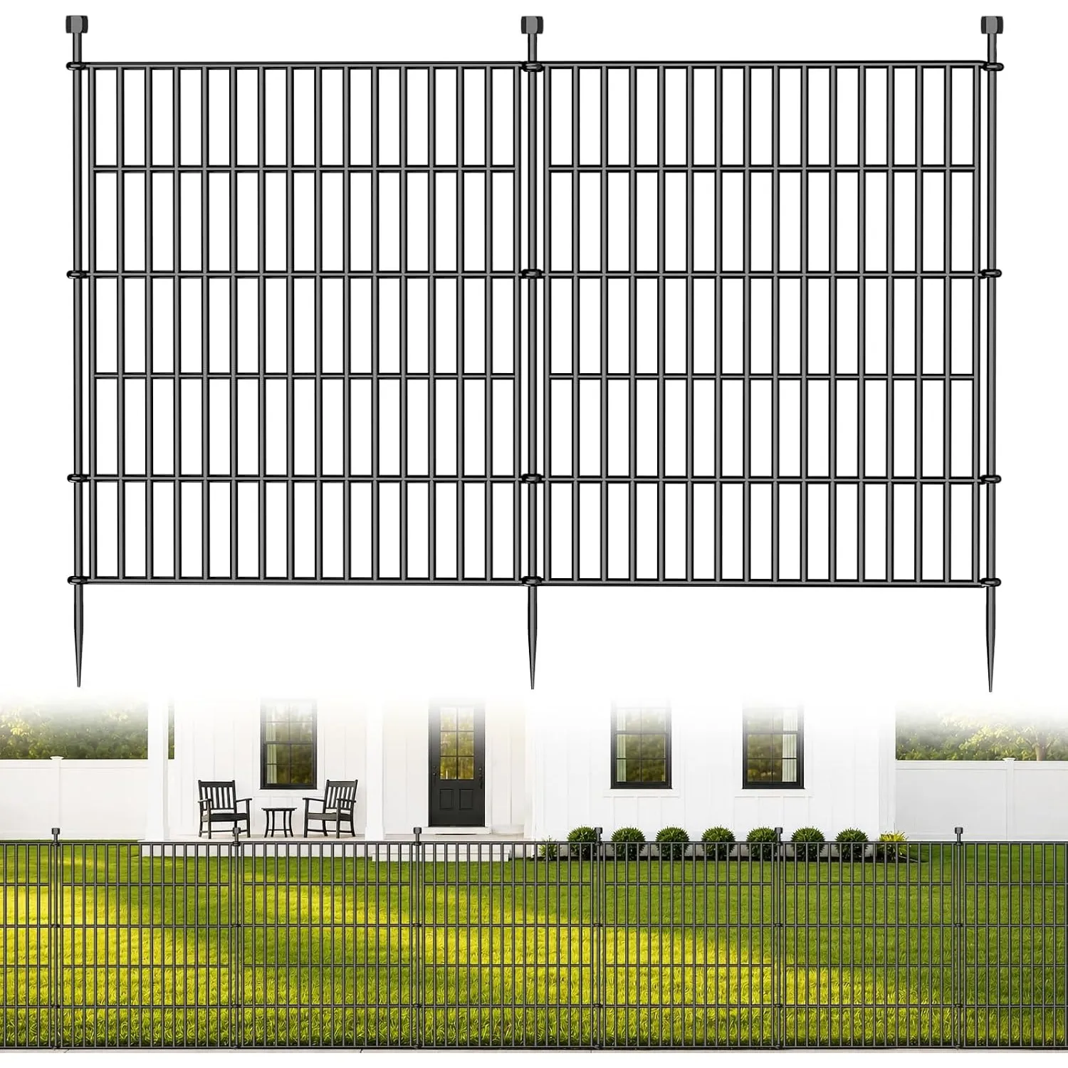 Metall Gartenzaun, Hundezaun 81 cm(H) x 1080 cm(L), 15 Paneele