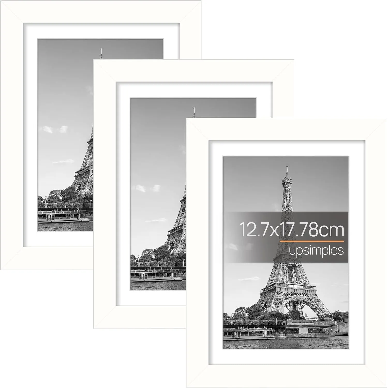 upsimples 3 Pack Bilderrahmen 13x18 Weiß Rahmen für Hochzeitsfotos, Deko