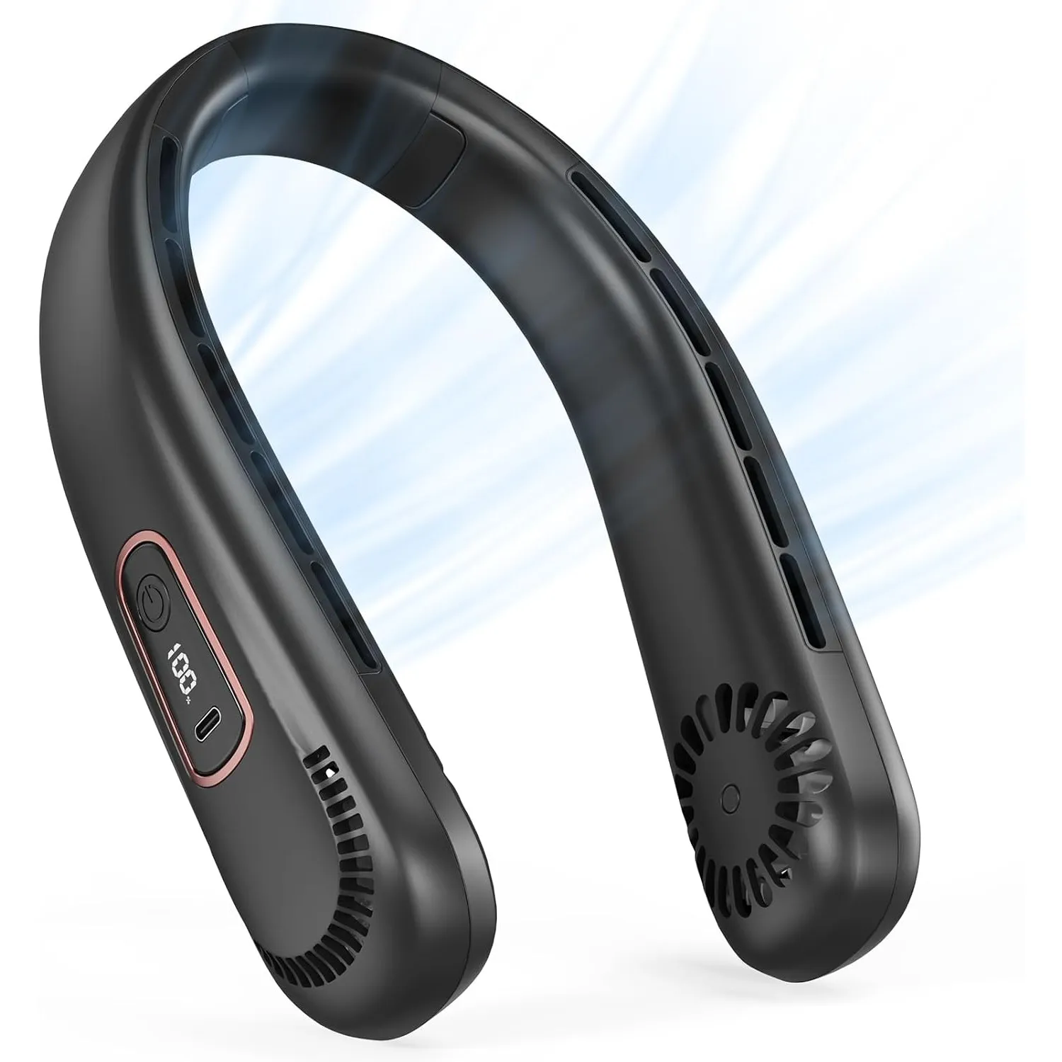 Nackenventilator - USB Nackenventilator mit 360° Luftstromr, 5000mAh Akkur, Ventilator Nacken mit 3 Geschwindigkeitenr,…