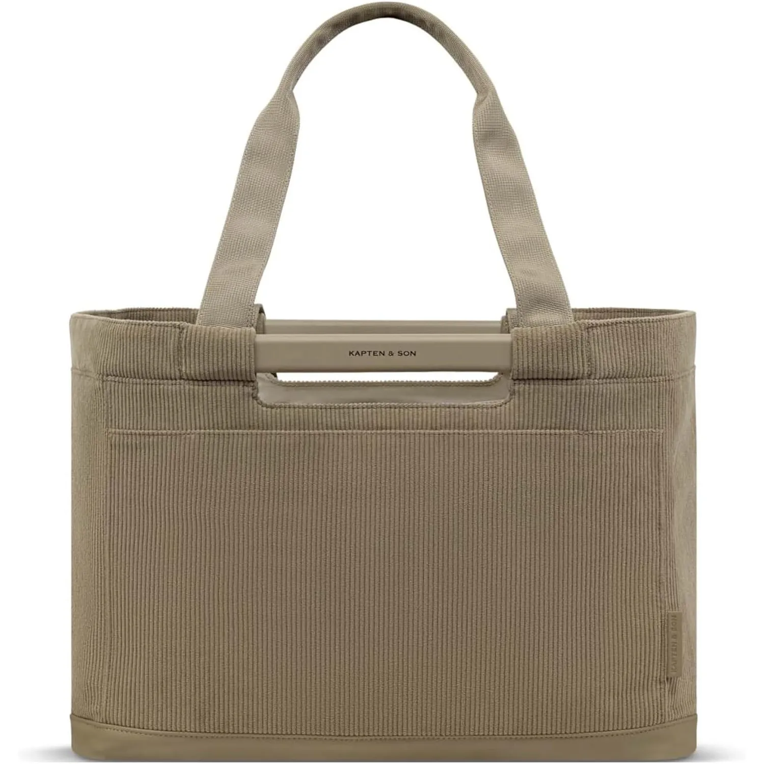 Kapten & Son Vaasa Einkaufskorb faltbar Cord Dusty Khaki 25 L | Korb Kord Grün | Inklusive Einkaufswagen-Chip & Magnetf…