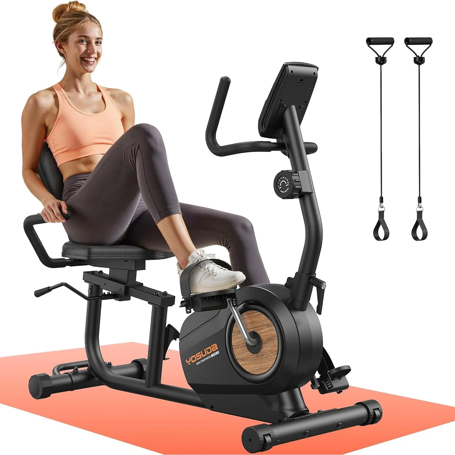 YOSUDA 2026 Upgrade Liegeergometer Testsieger, 16 Widerstufen, 160KG/190CM