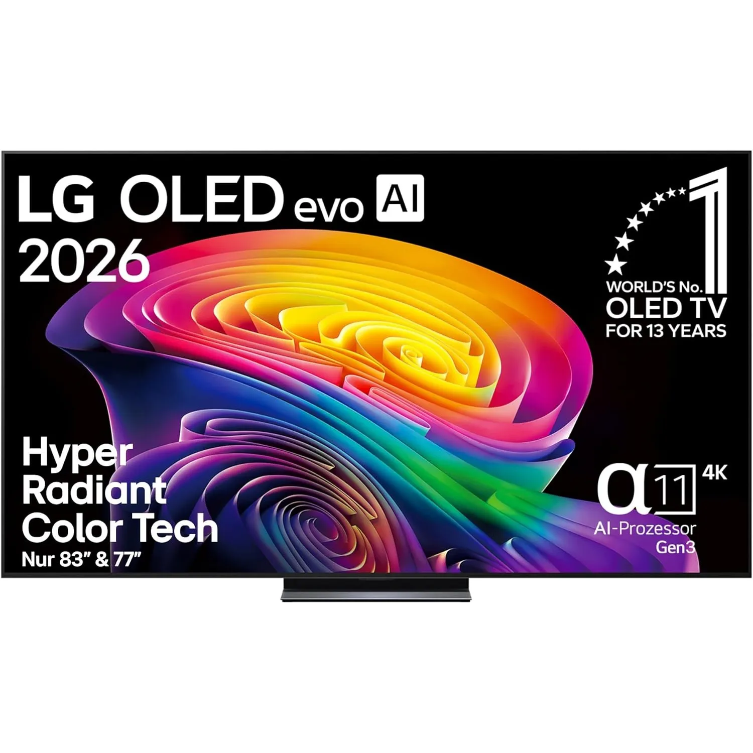 LG OLED65C6ELB TV 65 Zoll (165 cm) 4K OLED evo AI TV (α11 Gen3 4K AI Prozessor, webOS 26, 120Hz (VRR bis zu 165Hz)) [Mo…