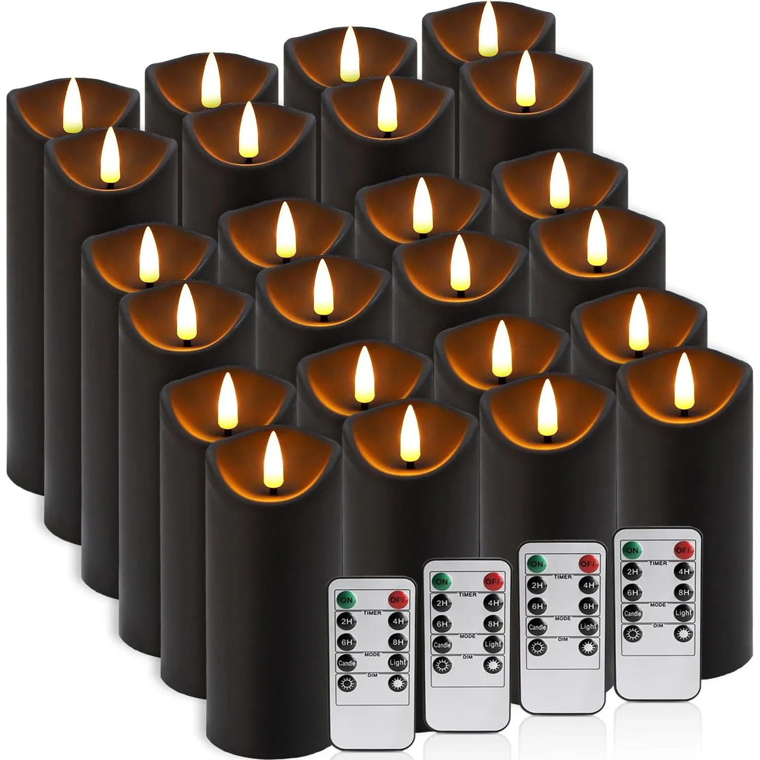 LIVEN Flackernde flammenlose Kerzen, batteriebetriebene Kerzen, LED-Kerzen für Heimdekoration, Hochzeit, Weihnachten, G…