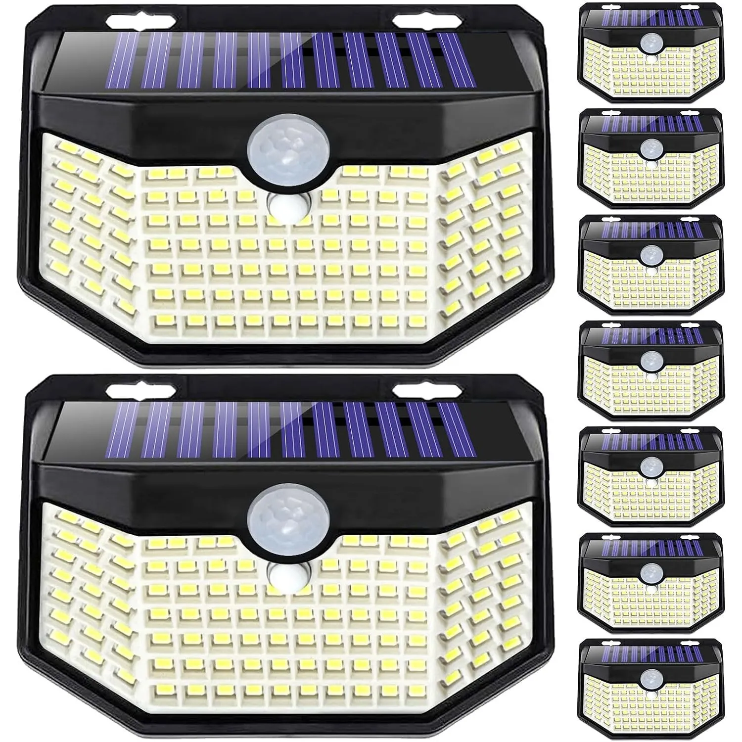 Aootek Solarlampen für Außen mit Bewegungsmelder, 9er Set, Garten, 120 LED