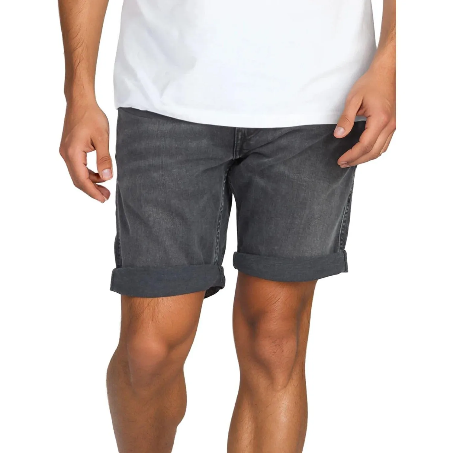 Replay Jeans Shorts Herren Stretch Kurz Slim Fit New Anbass Kurze Hosen Bermuda Shorts Sommer Denim Einfarbig Blau Schw…