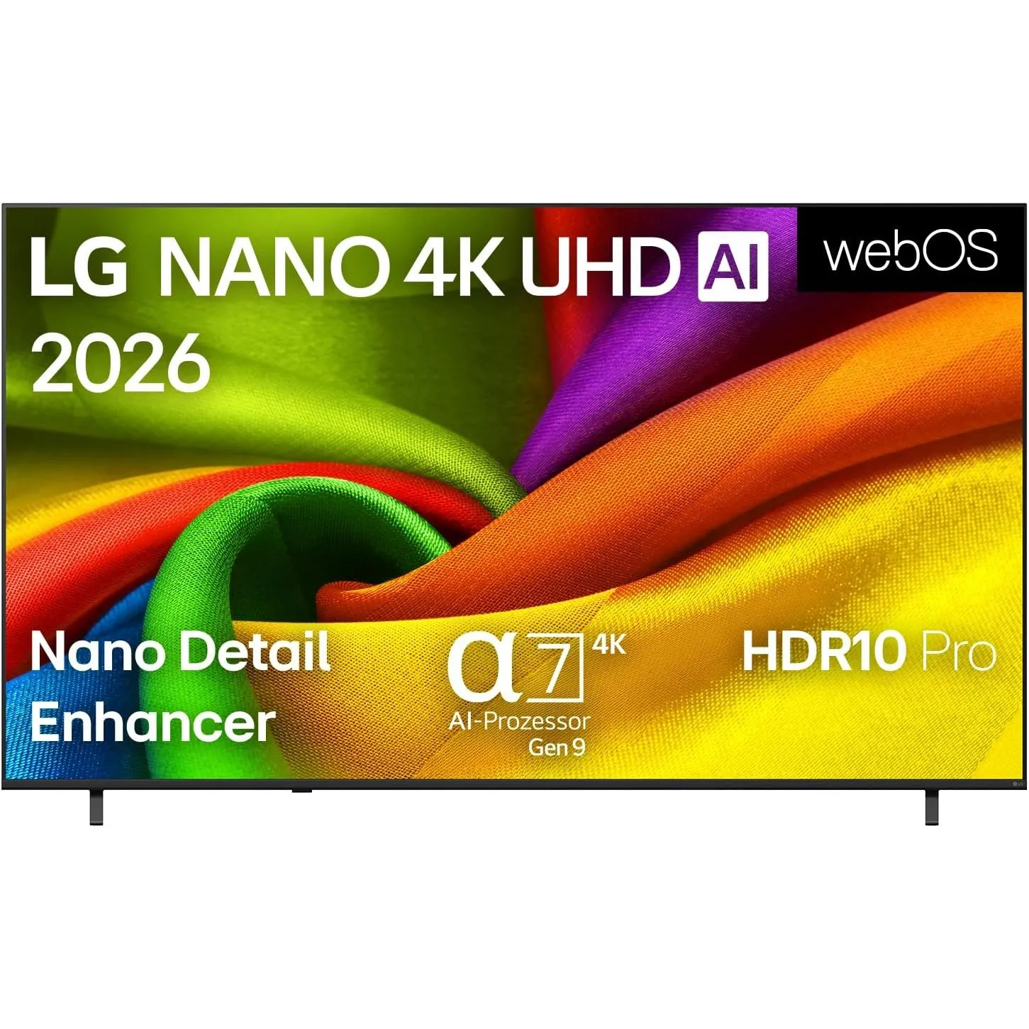 LG 43NU8E0B3LA Nano 4K UHD TV, 43 Zoll, α7 Gen9 4K AI Prozessor, webOS 26, 60Hz, VRR bis zu 60Hz, Modelljahr 2026, Ener…