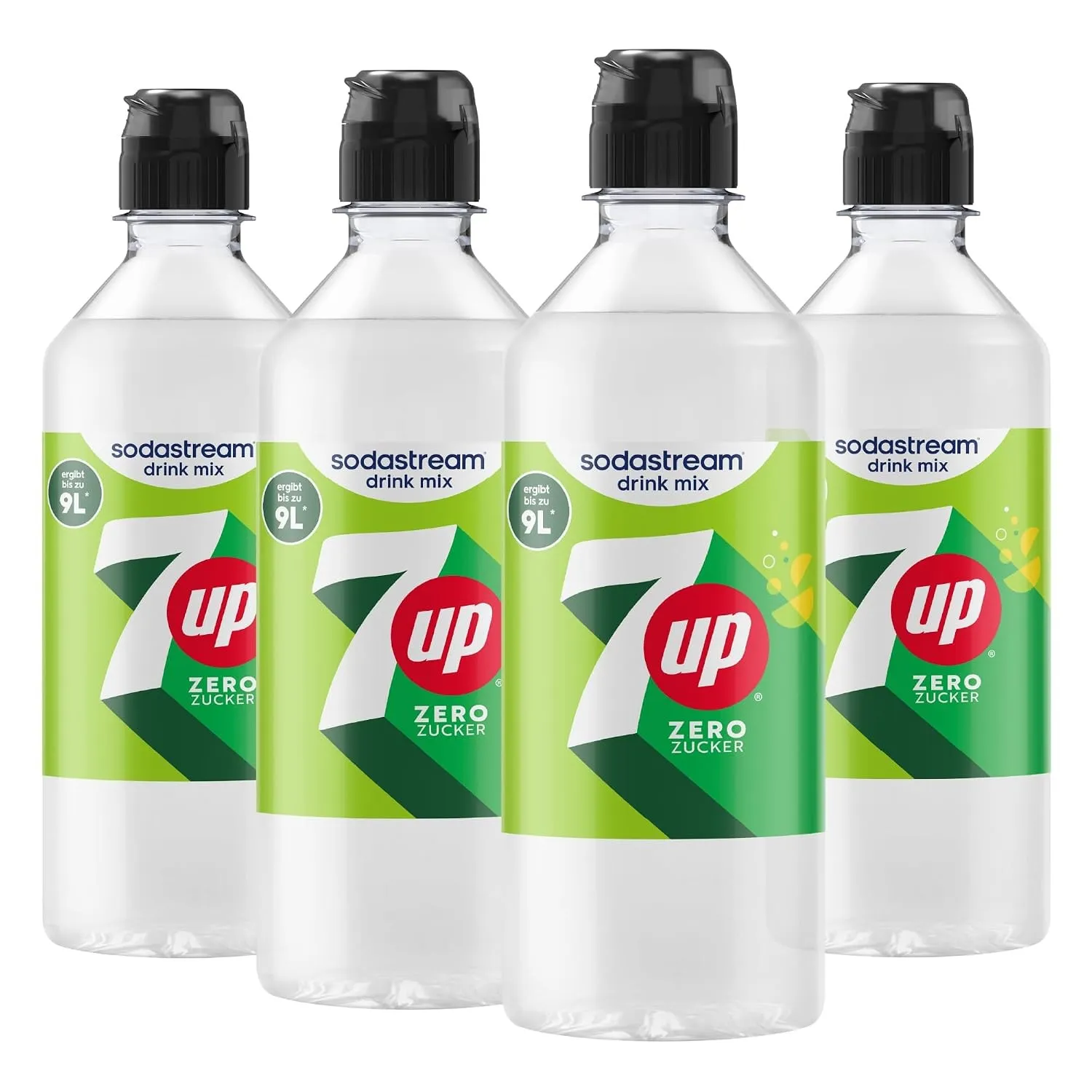 SodaStream drink mix 7UP Zero Zucker, 4er Pack (4 x 440 ml)