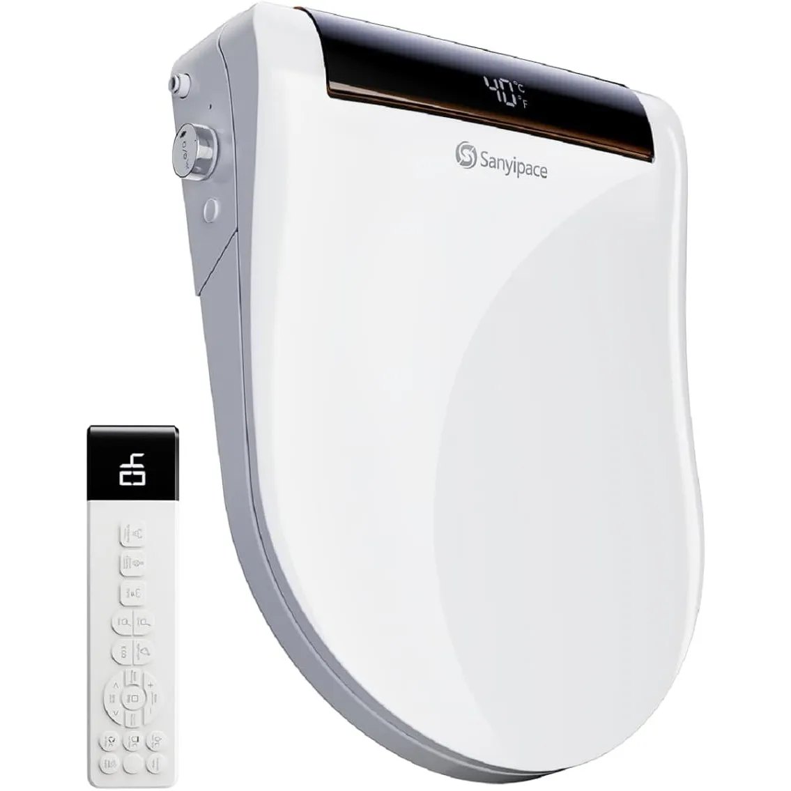 Smart Toilettensitz Bidet mit Doppel-Sprüharme, Japanische Toilette Sitz Beheizbare Klobrille, Dusch WC mit Automatisch…