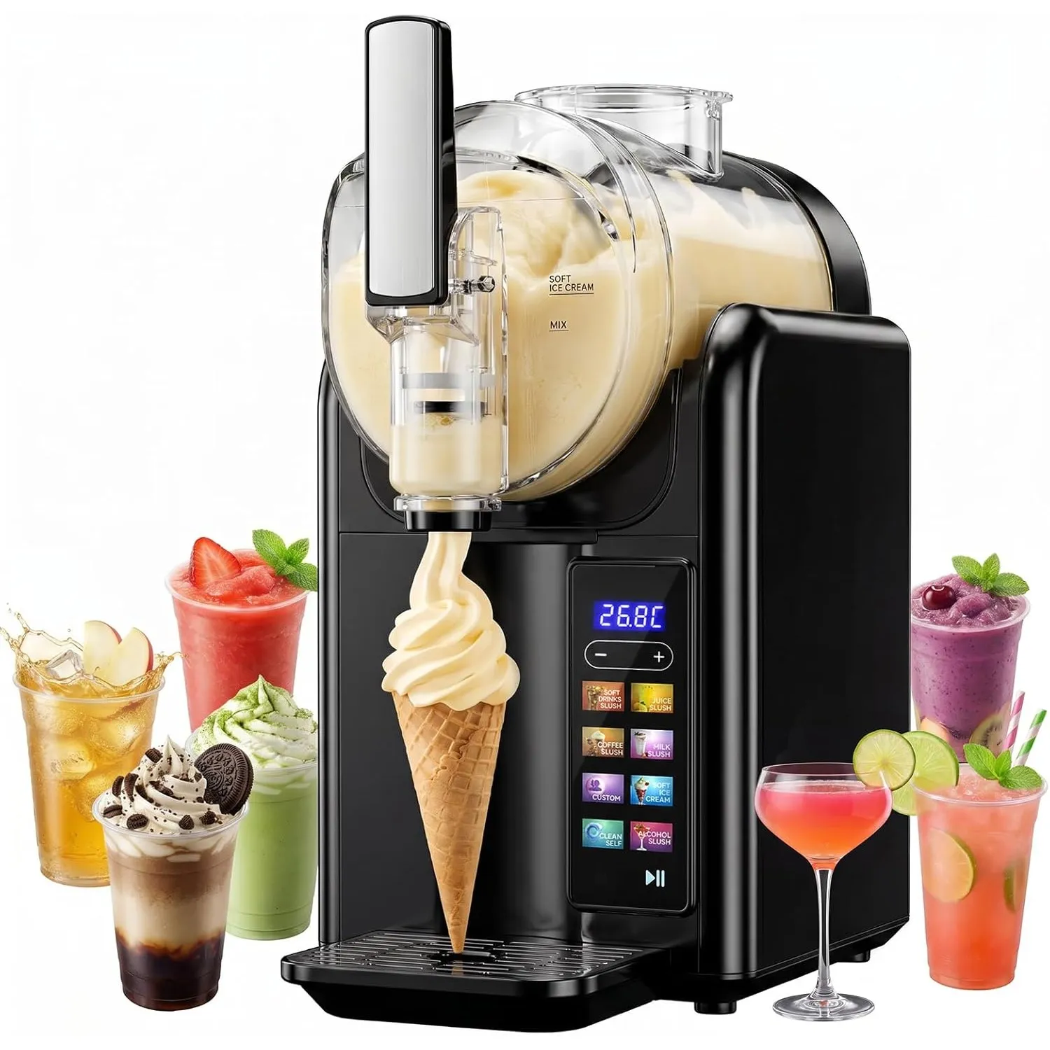 Slush Maschine 2L slushie maschine,slush eis maschine 7 voreingestellte