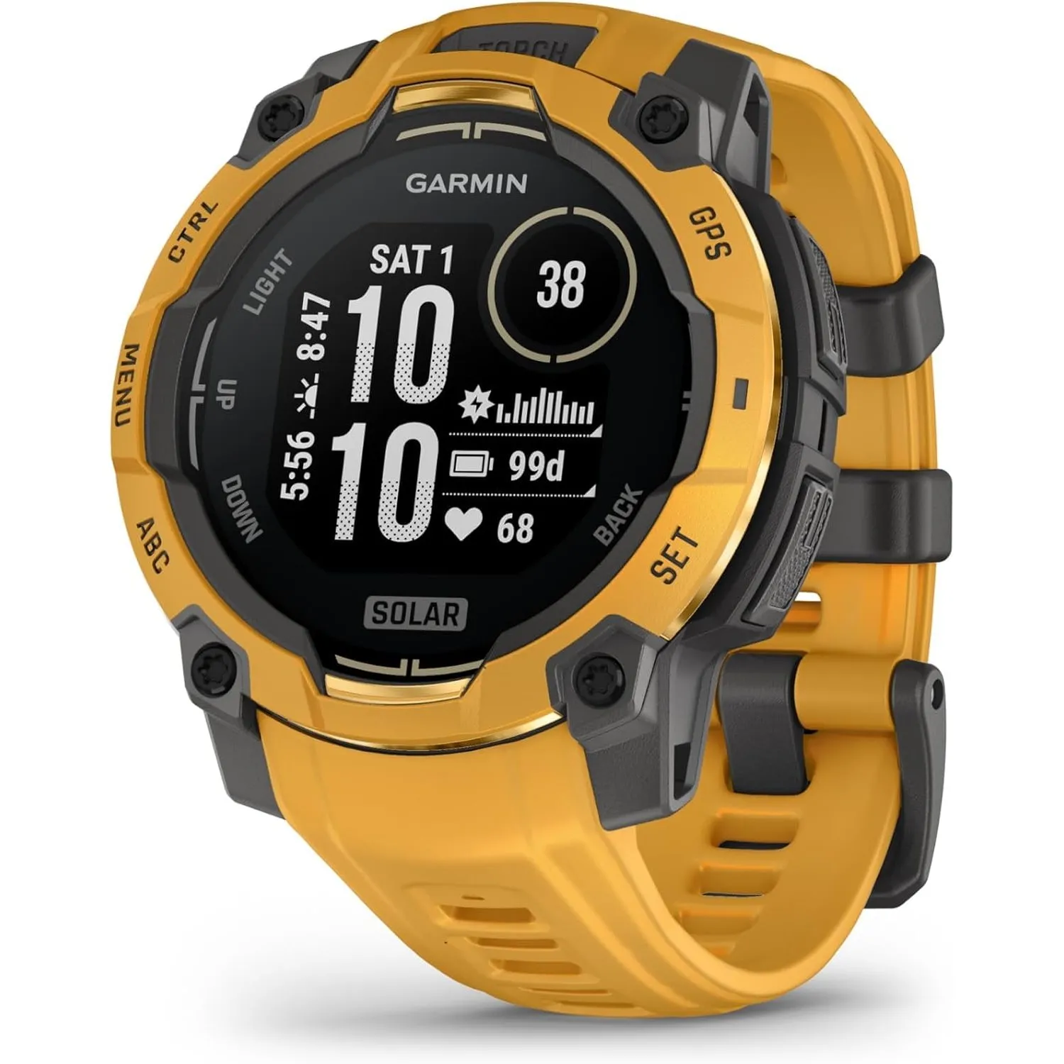 Garmin Instinct 3 45mm SOLAR – GPS-Multisport-Smartwatch, 0,9" Display, bis zu 28 Tage Akkulaufzeit, 80+ Sport-Apps, Na…
