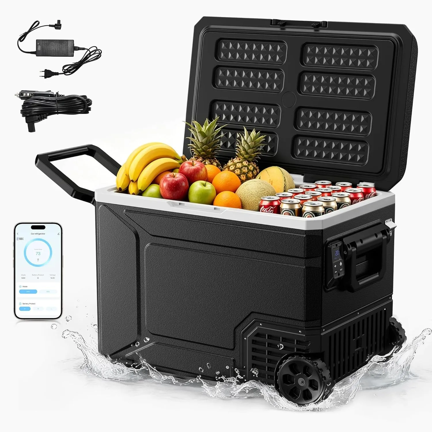 EUHOMY 79,2L Große Kompressor Kühlbox mit APP-Steuerung, Auto Kühlschrank 12V/24V & 220-240V, -20°C bis 20°C, Kühlbox m…