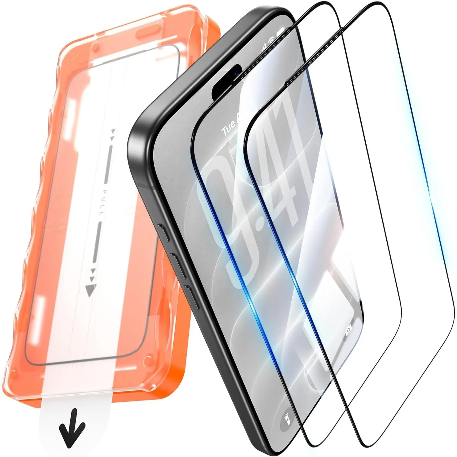UniqueMe für iPhone 18 Pro für Panzerglas, 9H-Härte - 2 Stück Schutzfolie