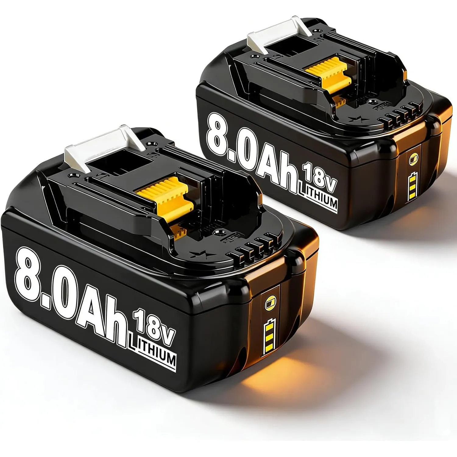 2X 18V 8.0Ah/8000mAh Ersatzakku für makita Kompatibel BL1860B BL1850B BL1840 BL1830 BL1815 BL1845 BL1890 BL1415 BL1430 …