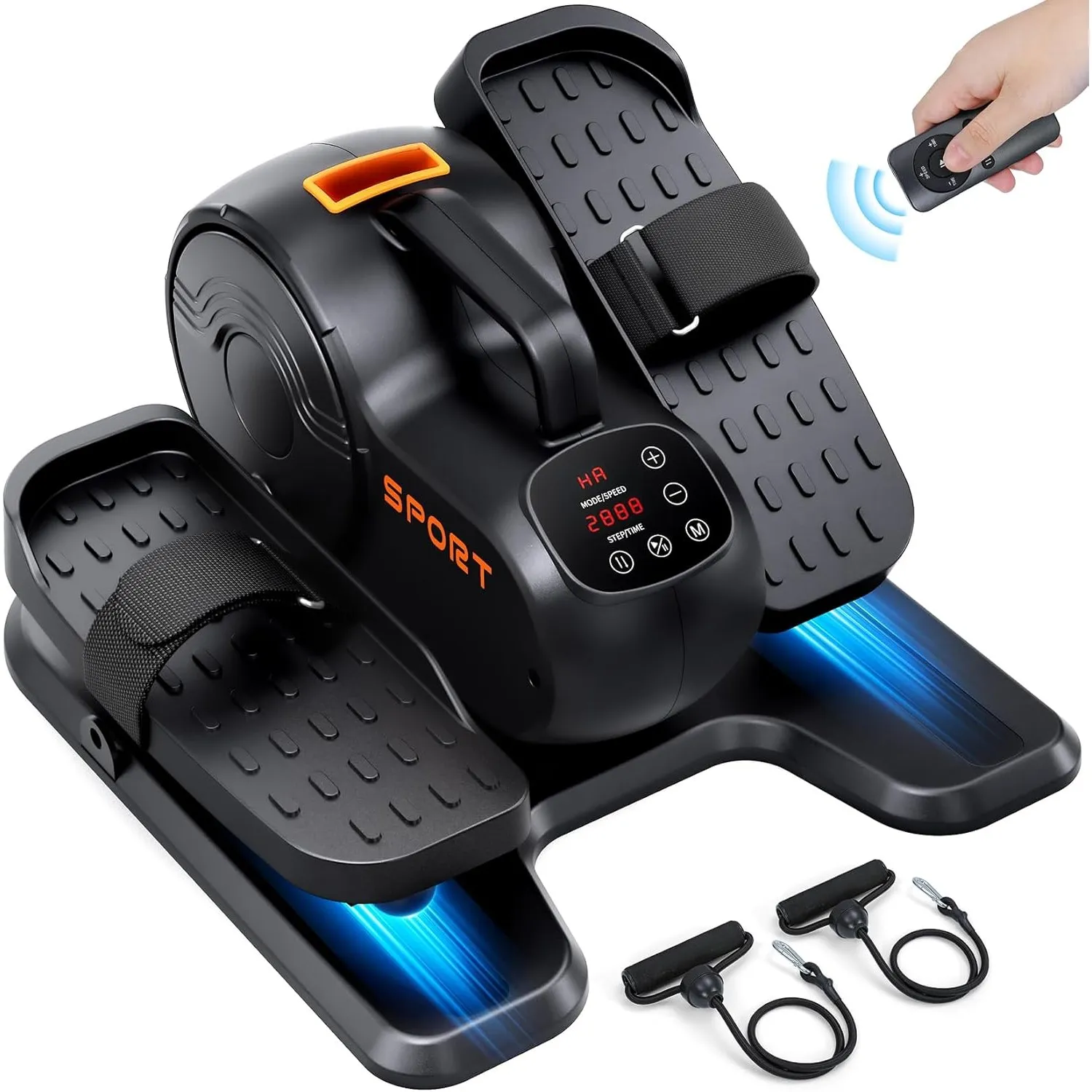 Dripex Mini Elektrischer Crosstrainer, 3-IN-1 Untertisch Ellipsentrainer für Zuhause, Beintrainer für Senioren, 16 eins…