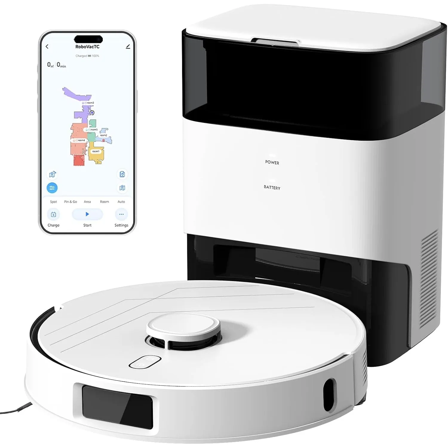 T30+ Saugroboter mit Wischfunktion, Staubsauger Roboter mit Absaugstation 3.5L, 12000Pa Saugkraft, Reaktive 3D-Hinderni…