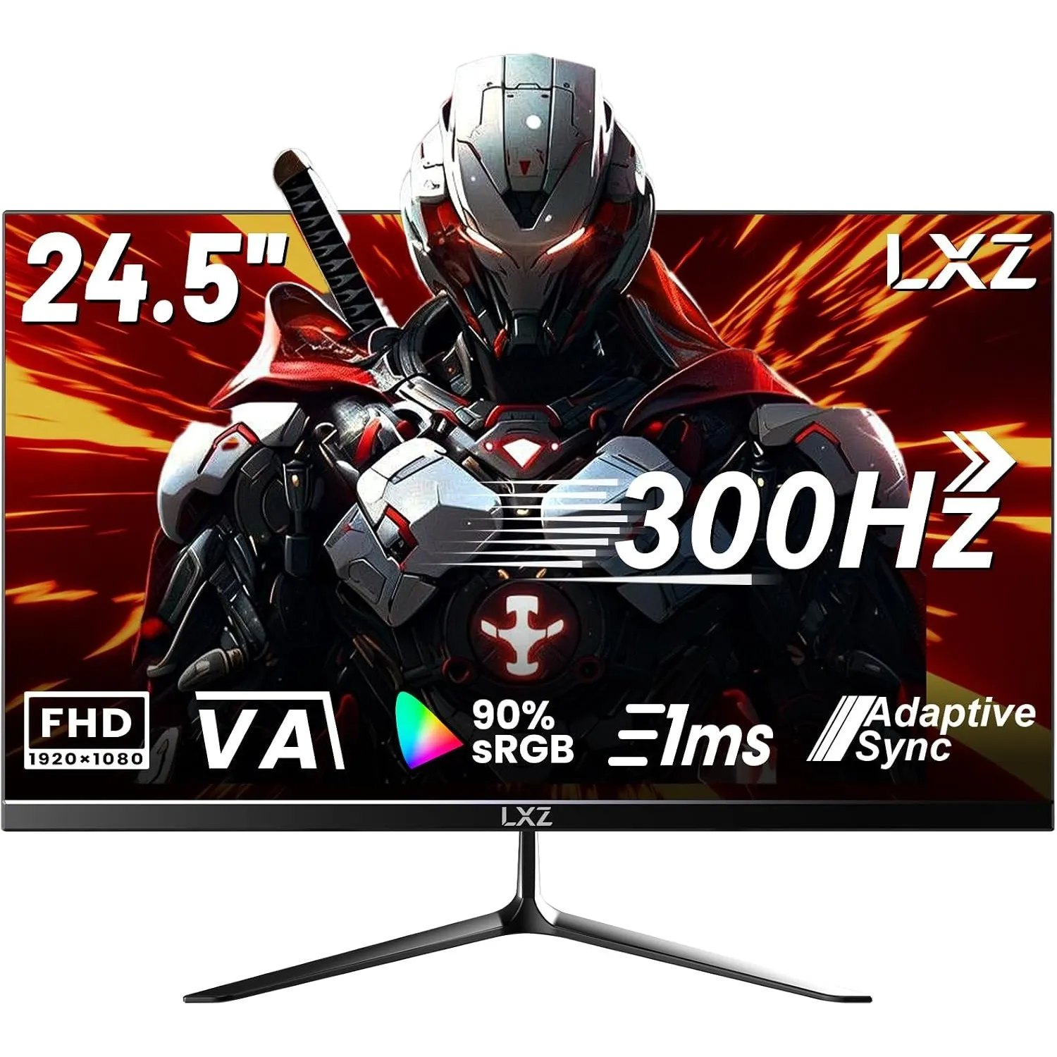 LXZ 24.5 Zoll Gaming Monitor, 300Hz FHD 1920x1080P VA Panel PC Monitor, 1 ms, HDR Mode, Adaptive Sync, FreeSync Compati…