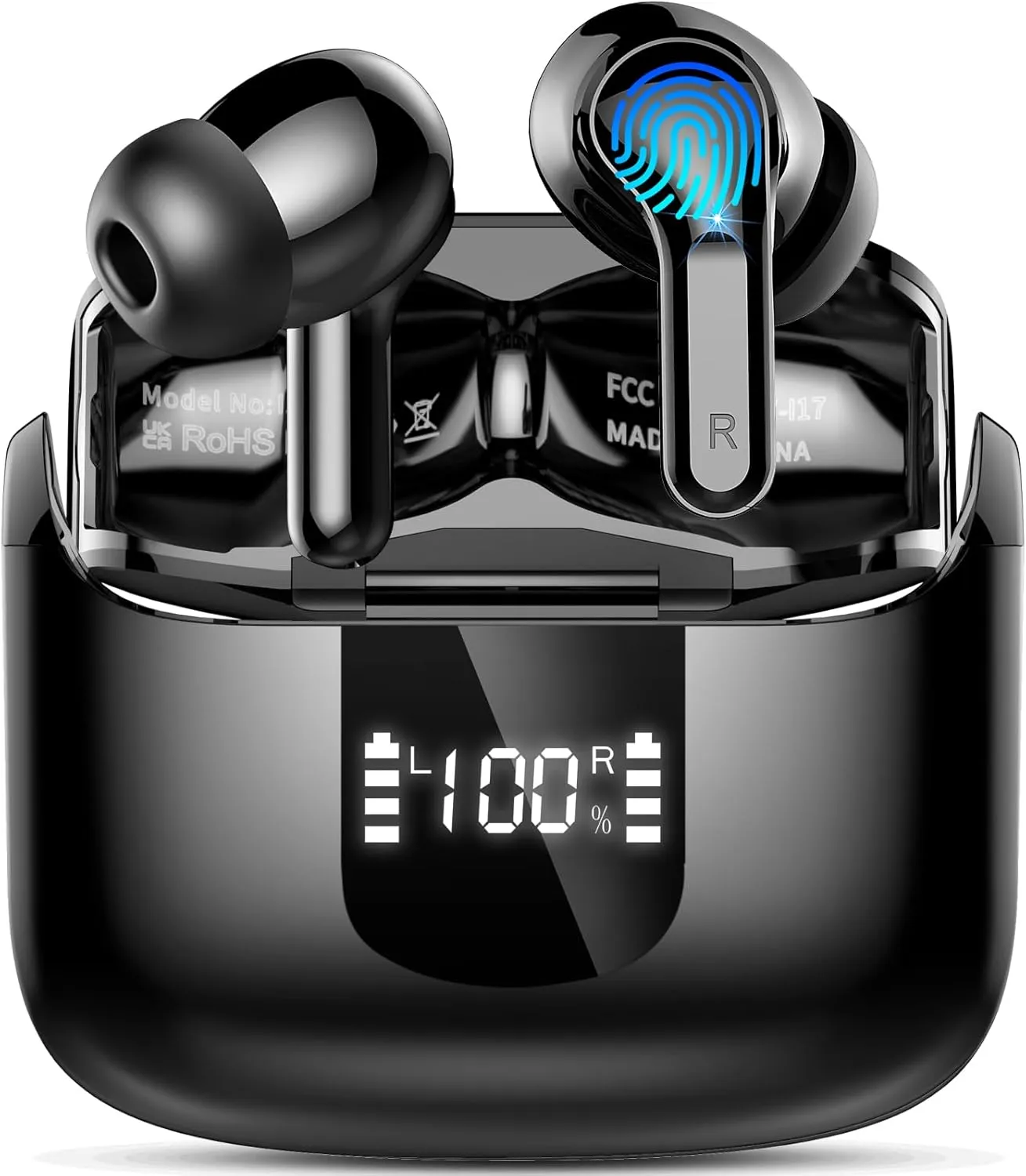Bluetooth Kopfhörer, 6D-Stereo 2026 Kopfhörer Kabellos Bluetooth 5.4, 50Std Bass ENC Noise Cancelling Wireless Earbud, …
