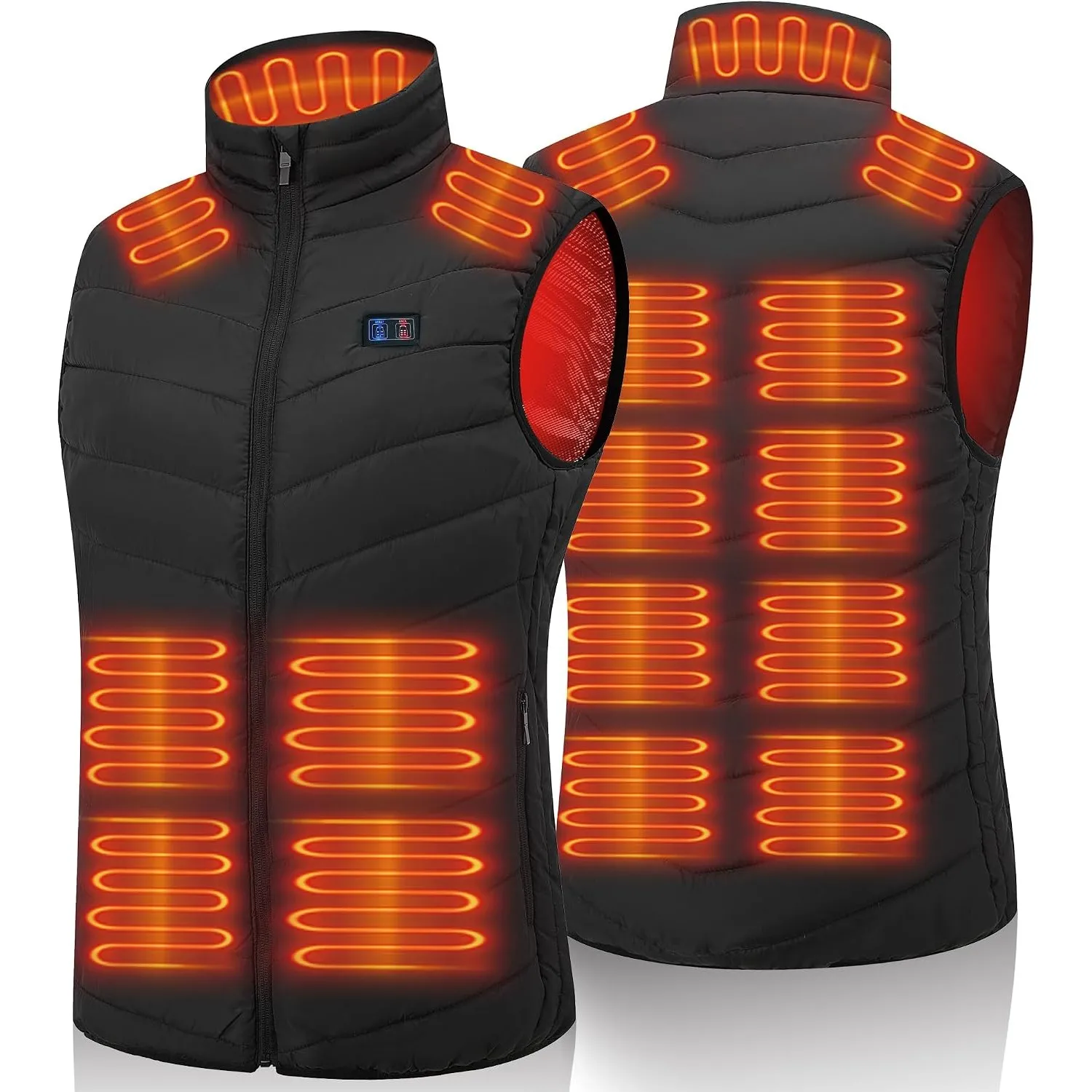 Beheizbare Weste für Damen und Herren, Beheiztes Gilet mit 15 Heizpads, beheizter Körperwärmer für Outdoor-Arbeiten,Ges…