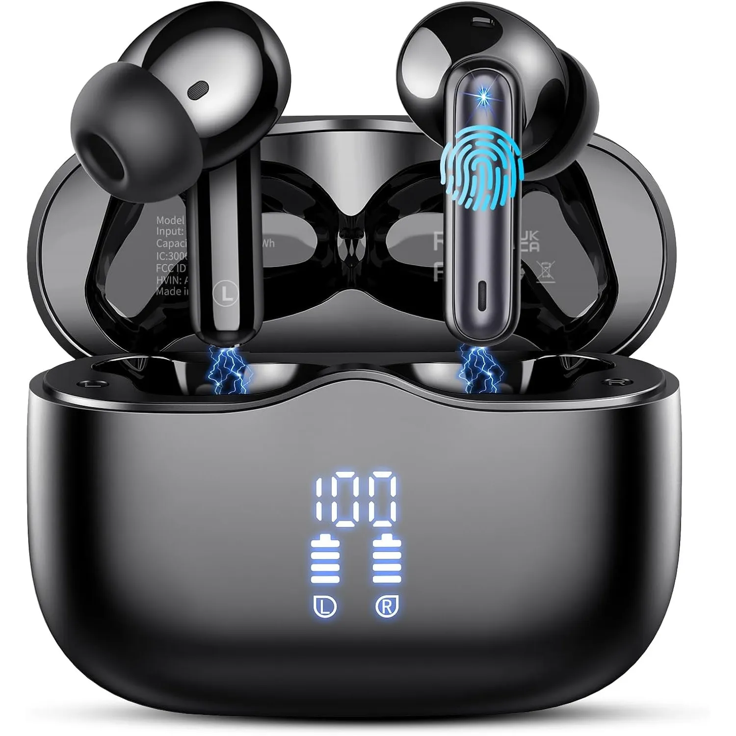 Bluetooth Kopfhörer, 2026 Kopfhörer Kabellos Bluetooth 5.4 mit 4 ENC Noise Cancelling Mics, Tiefer Bass 40Std Spielzeit…