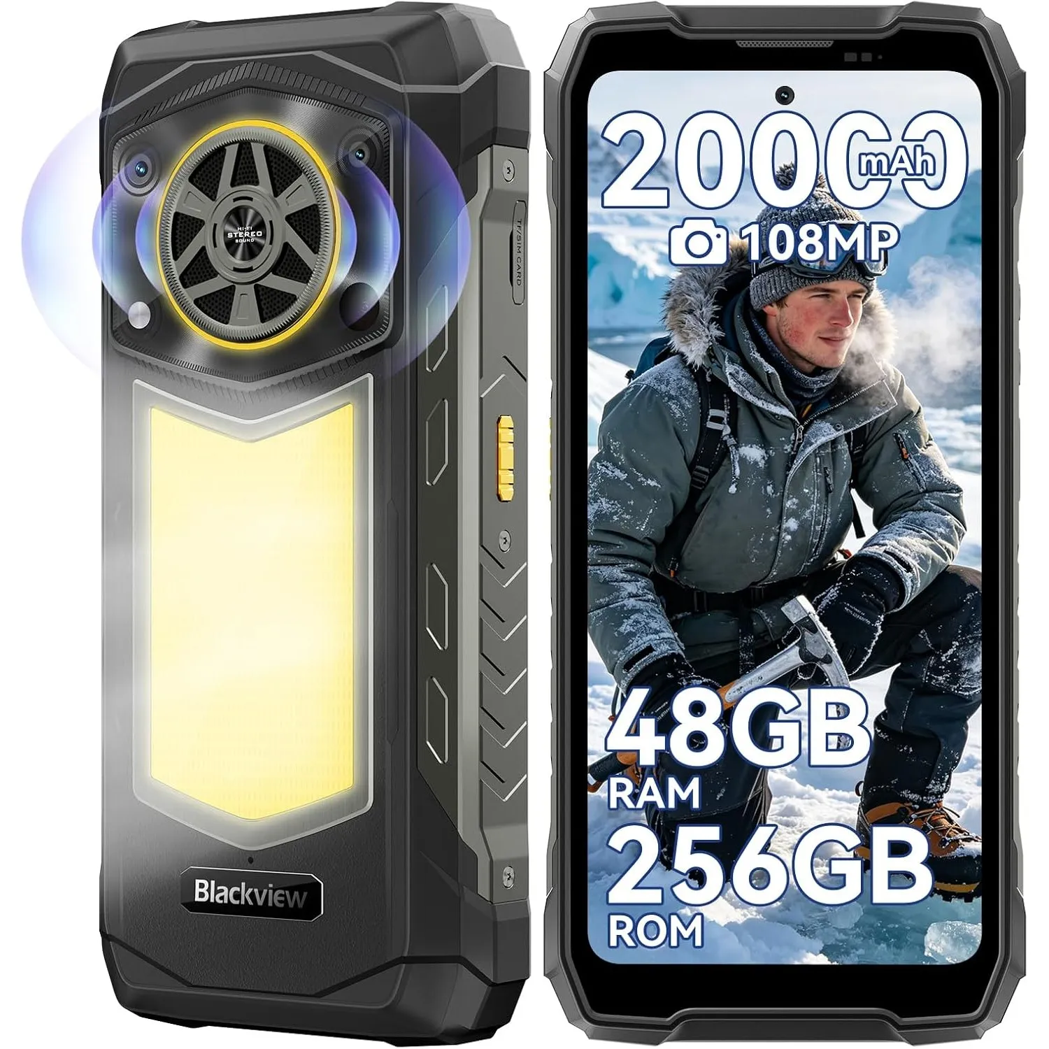 Blackview ROCK 5 Outdoor Smartphone, 20000mAh Business Handy, 48(12+36)GB+256GB/2TB Android 16 Outdoor Handy Ohne Vertr…
