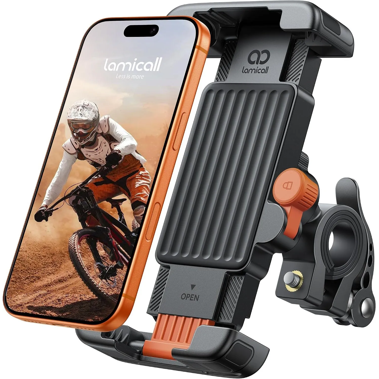 Lamicall Handyhalterung Fahrrad Lenker, Motorrad Handyhalter Fahrradlenker | [1s verriegelt] Universale Fahrrad Handy H…