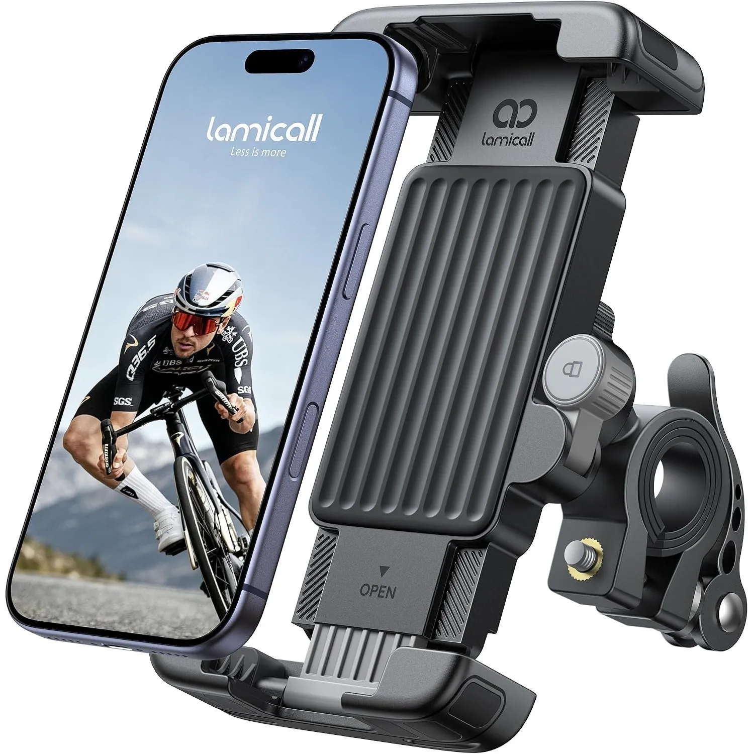 Lamicall Handyhalterung Fahrrad Lenker, Motorrad Handyhalter Fahrradlenker | [1s verriegelt] Universale Fahrrad Handy H…